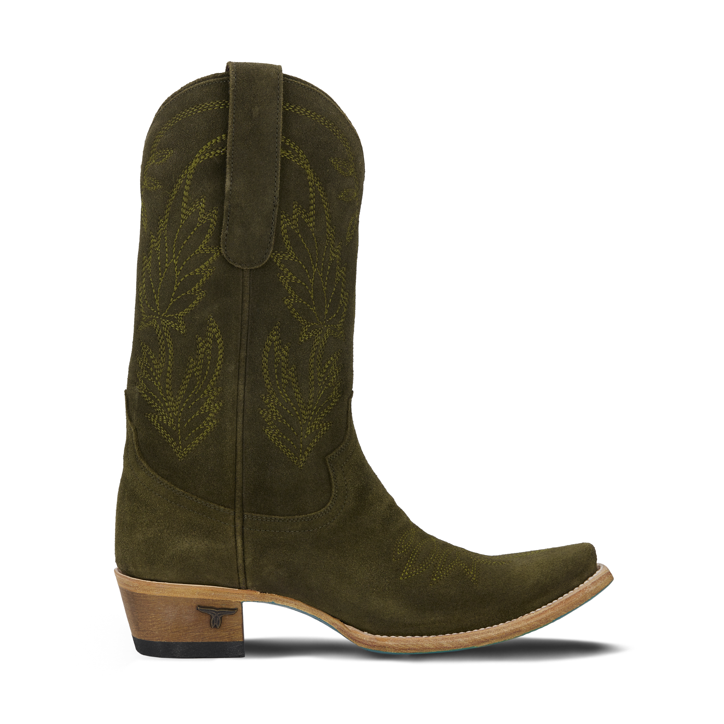 Lane Sandaga Midi - Olive Suede