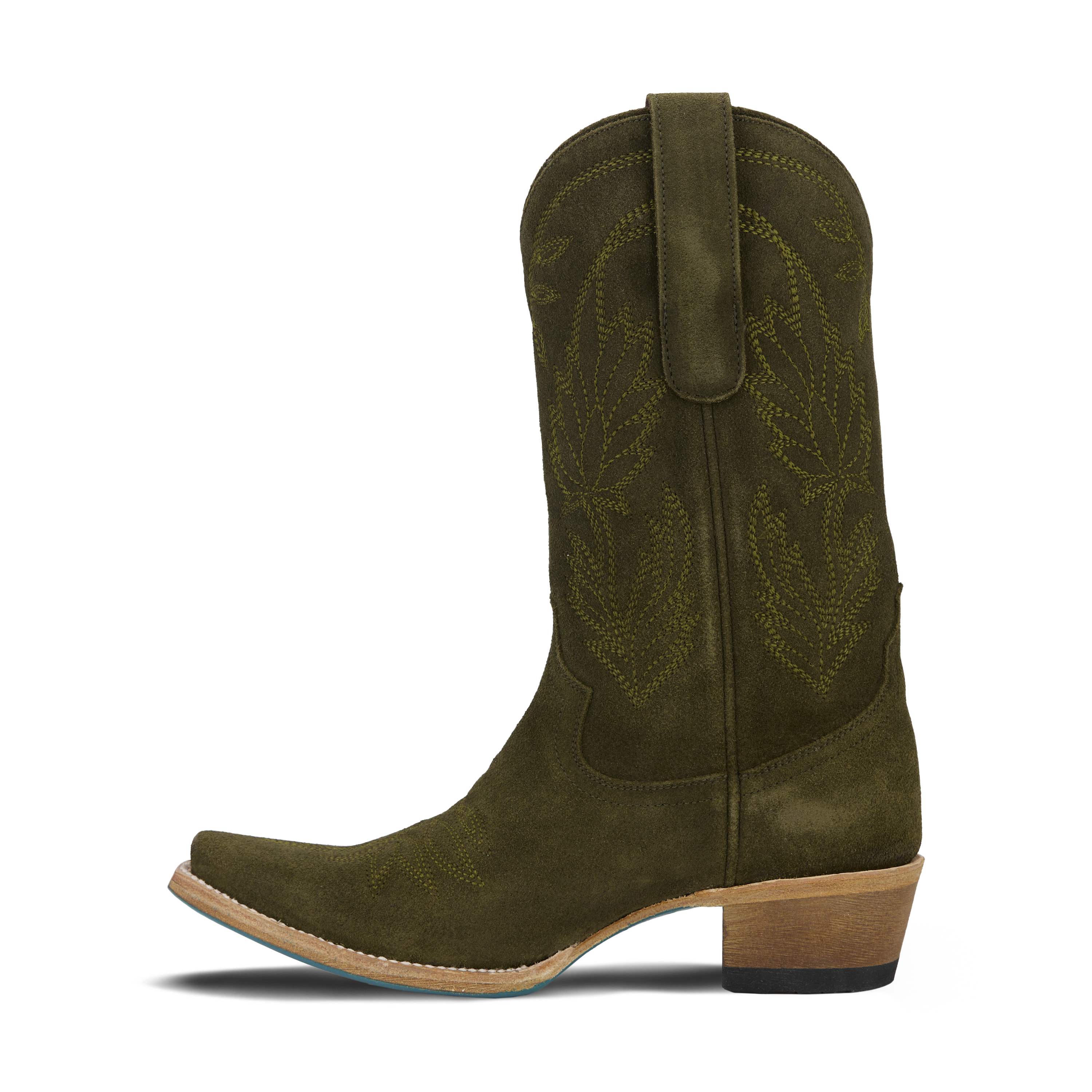 Lane Sandaga Midi - Olive Suede
