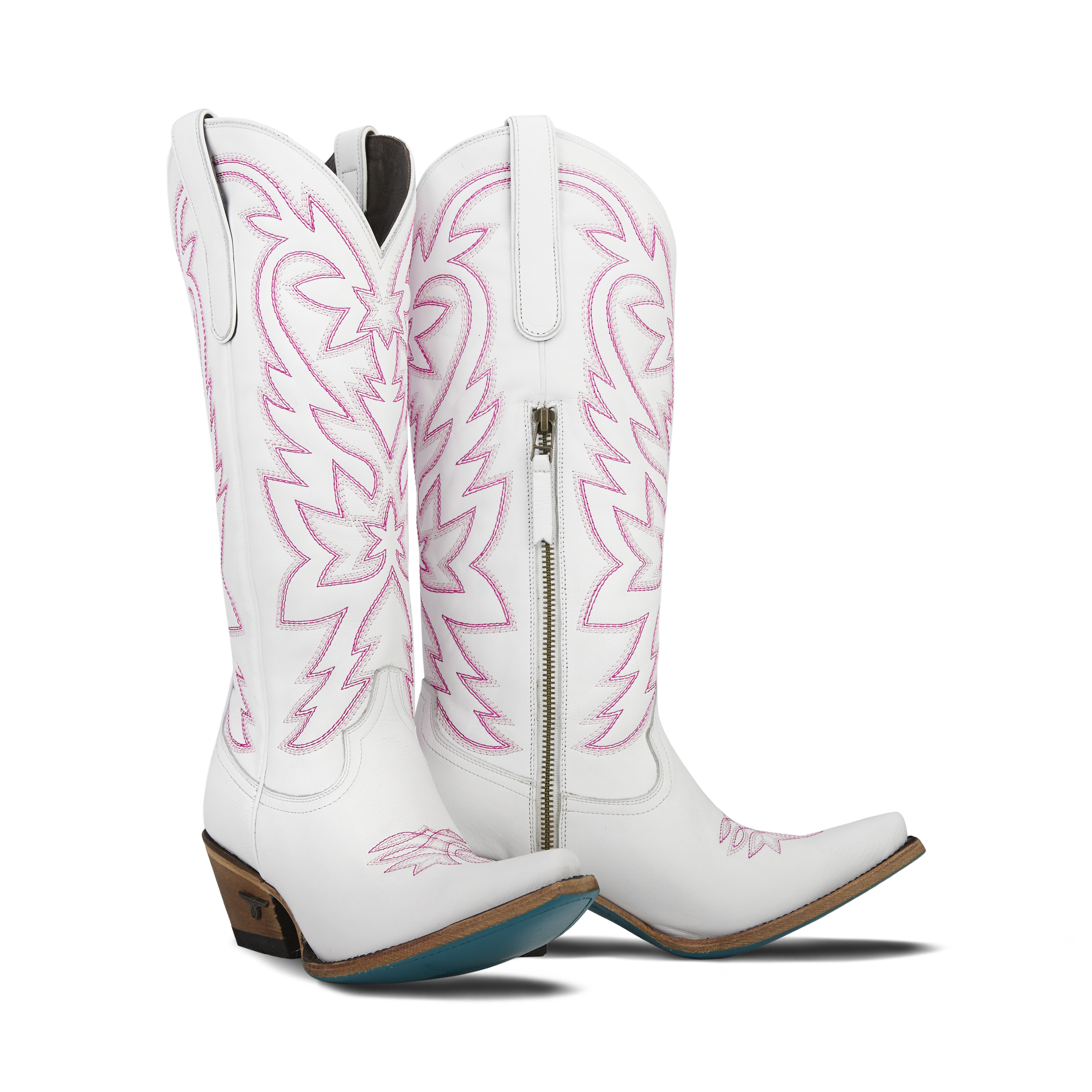 Lane Smokeshow Boot - Matte White and Neon Pink