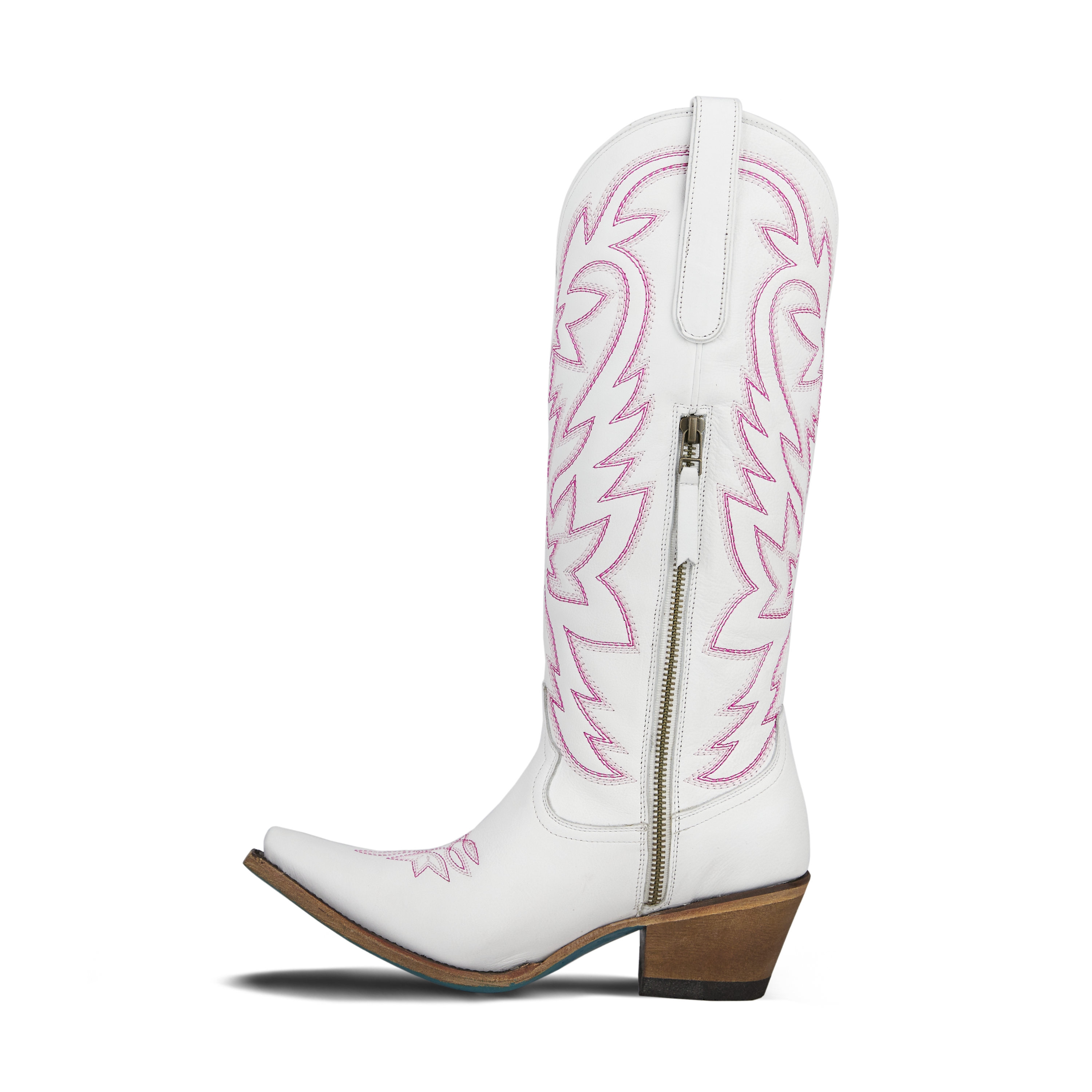 Lane Smokeshow Boot - Matte White and Neon Pink