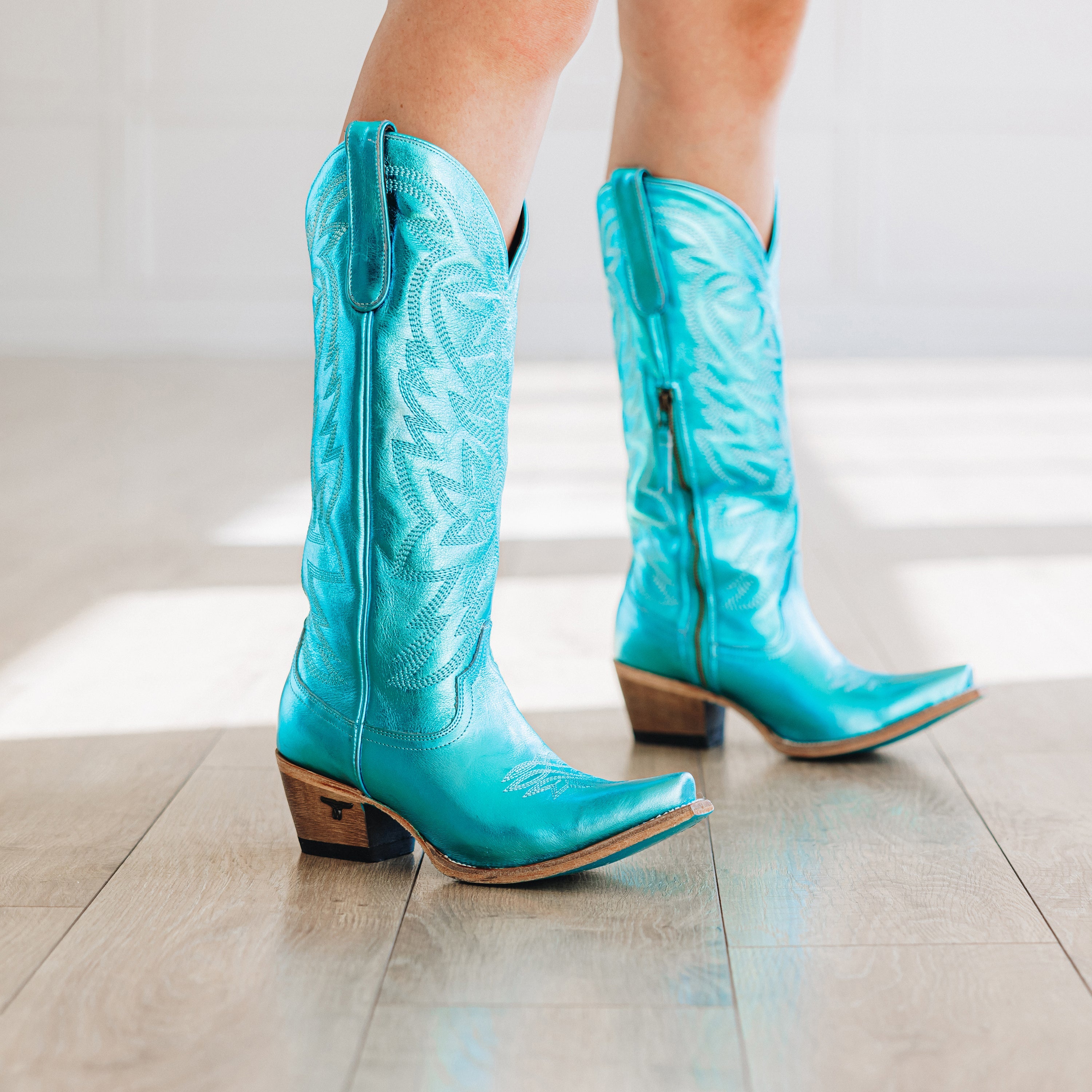 Lane Smokeshow Boot - Turquoise Metallic