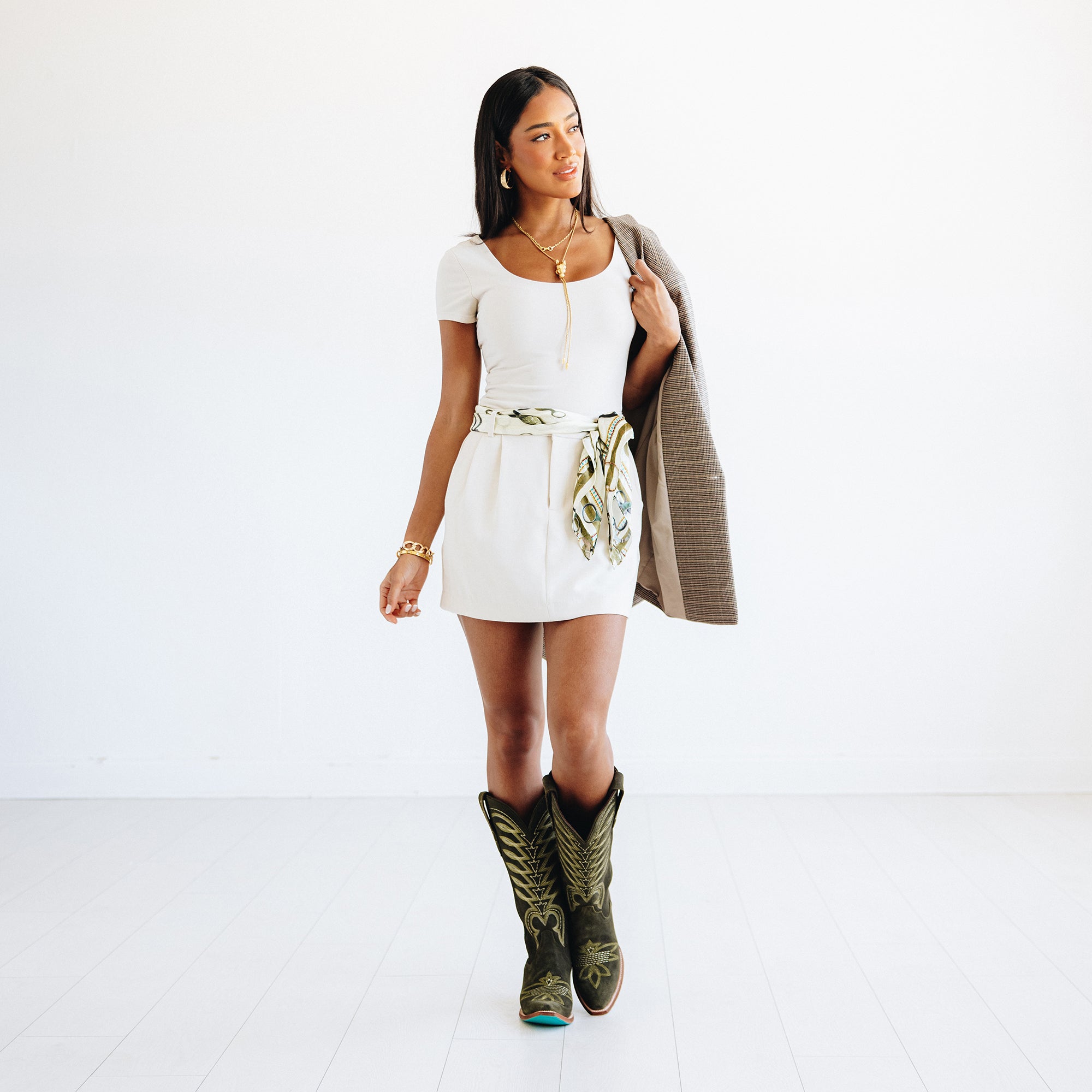 Lane Squash Blossom Boot - Olive Suede