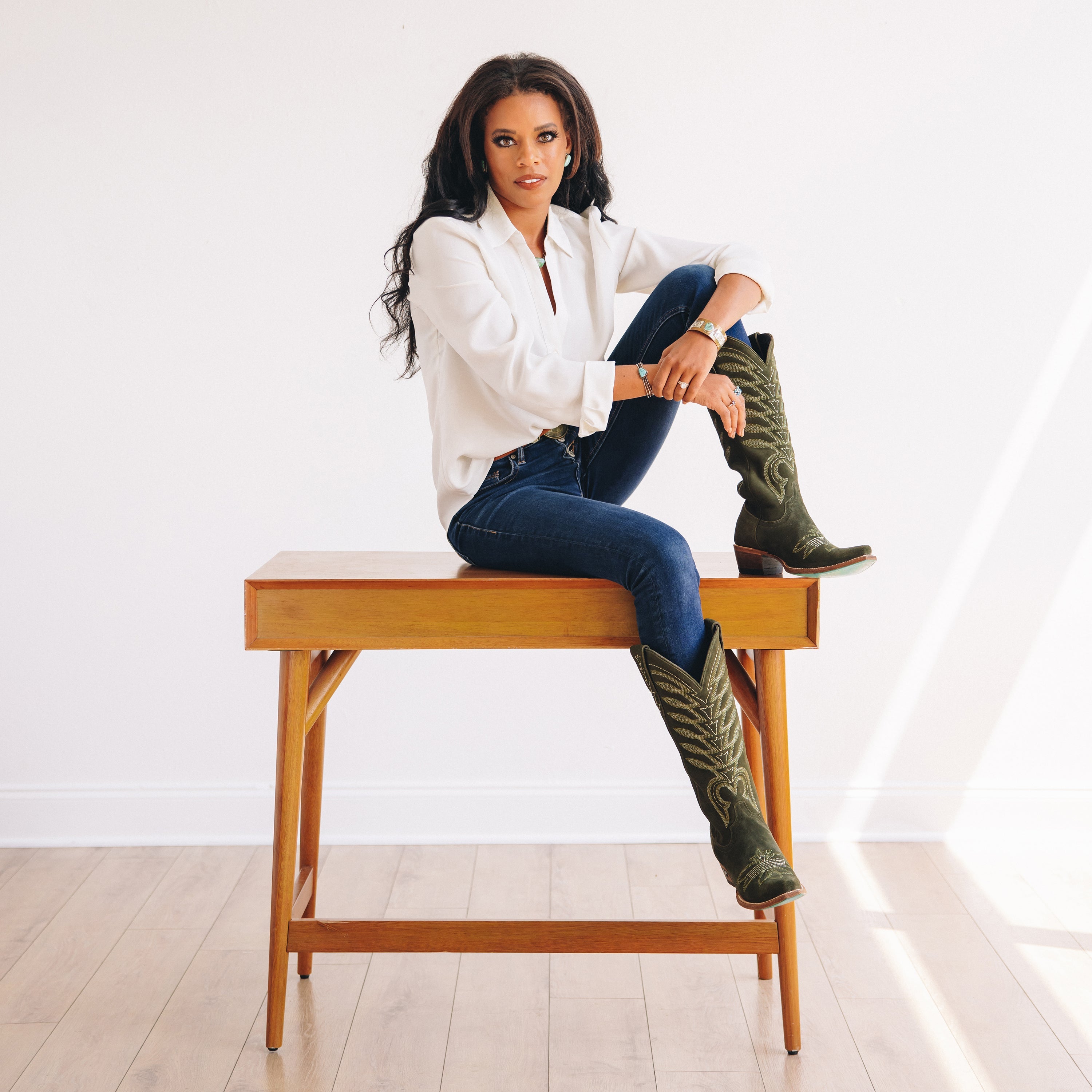 Lane Squash Blossom Boot - Olive Suede