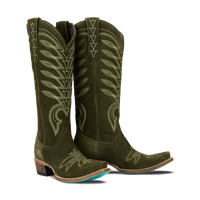 Lane Squash Blossom Boot - Olive Suede