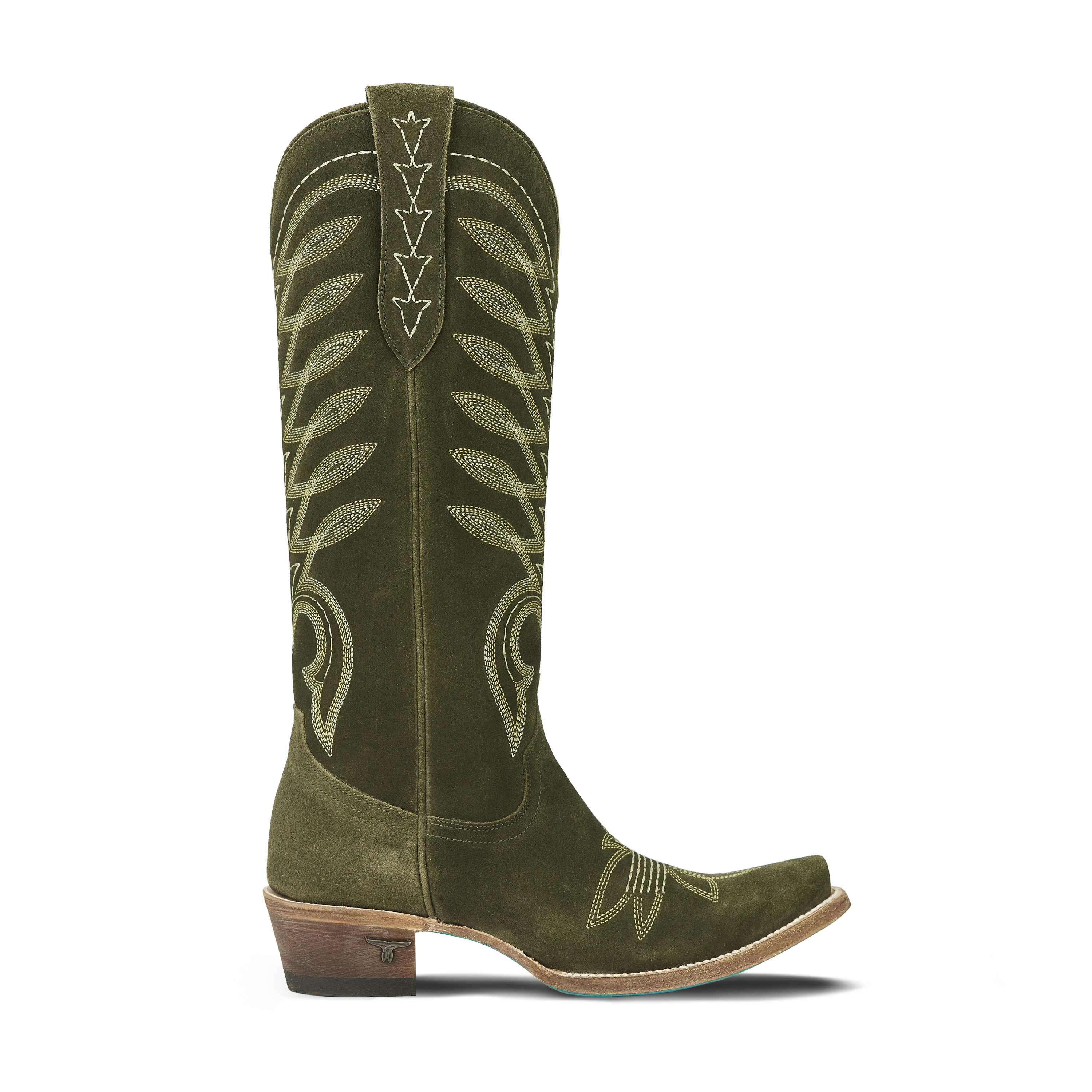 Lane Squash Blossom Boot - Olive Suede