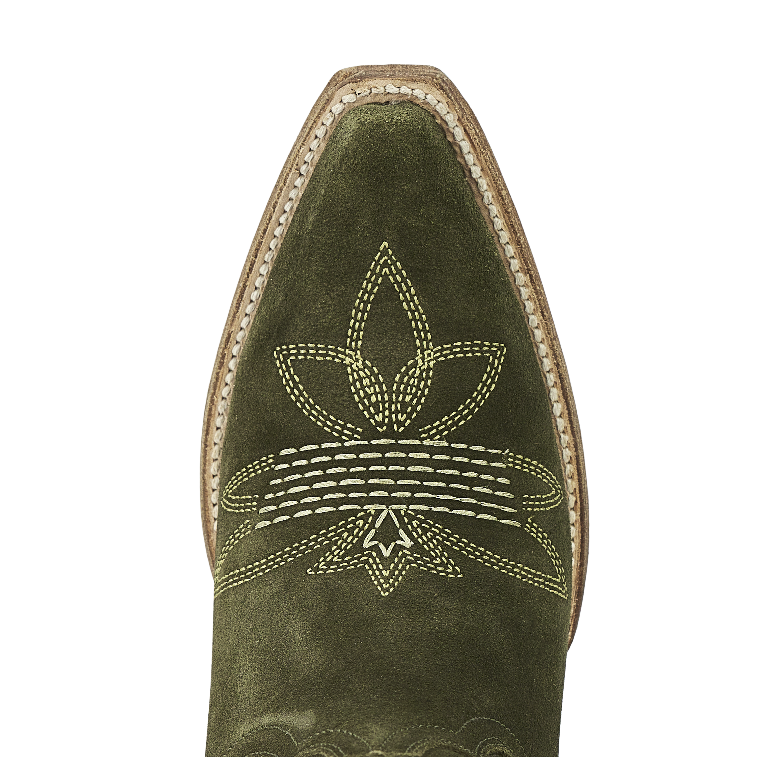 Lane Squash Blossom Boot - Olive Suede