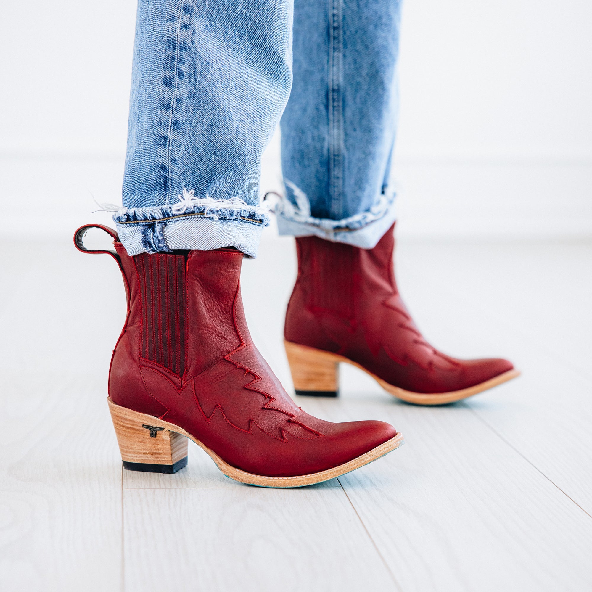 Lane Western Chelsea Bootie - Smoldering Ruby