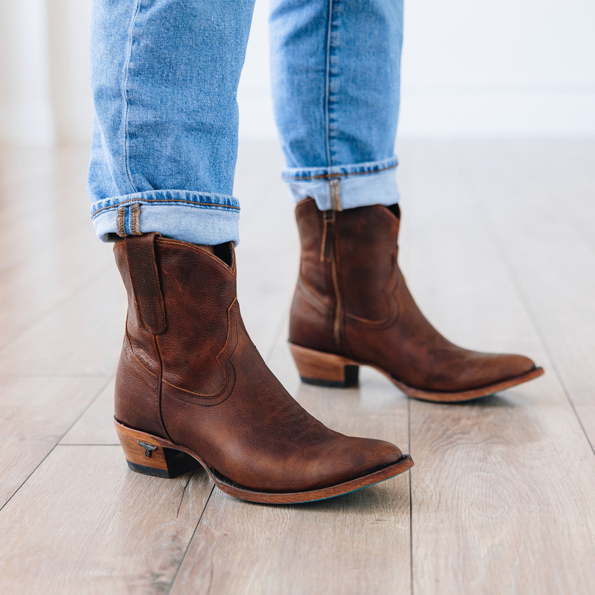 Lane Plain Jane Bootie - Cognac