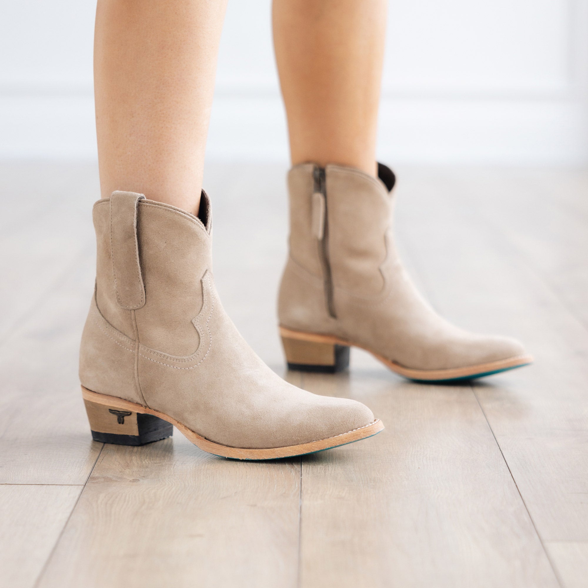 Lane Plain Jane Bootie - Latte Suede
