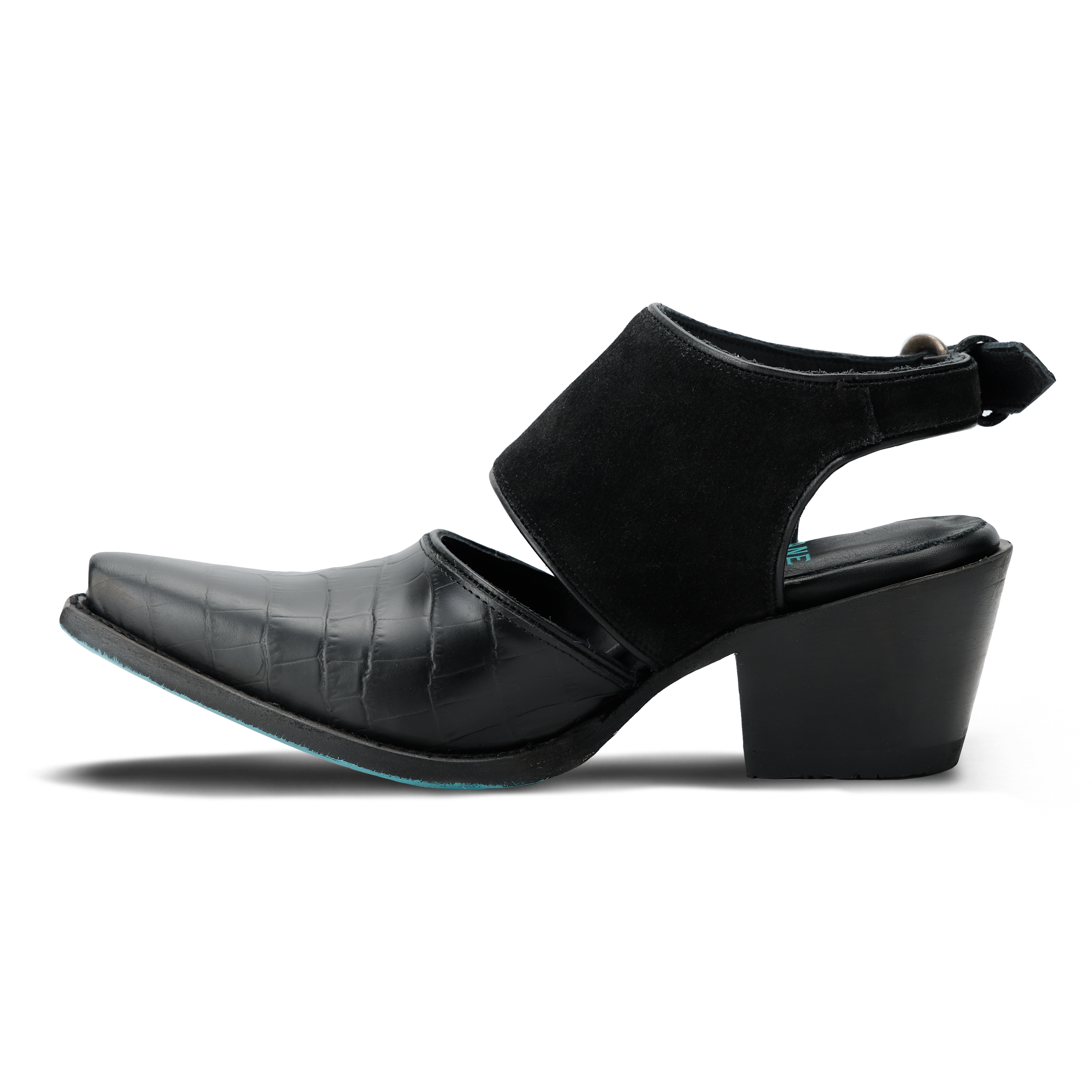Lane Plain Jane Slingback Mule - Soft Black Suede