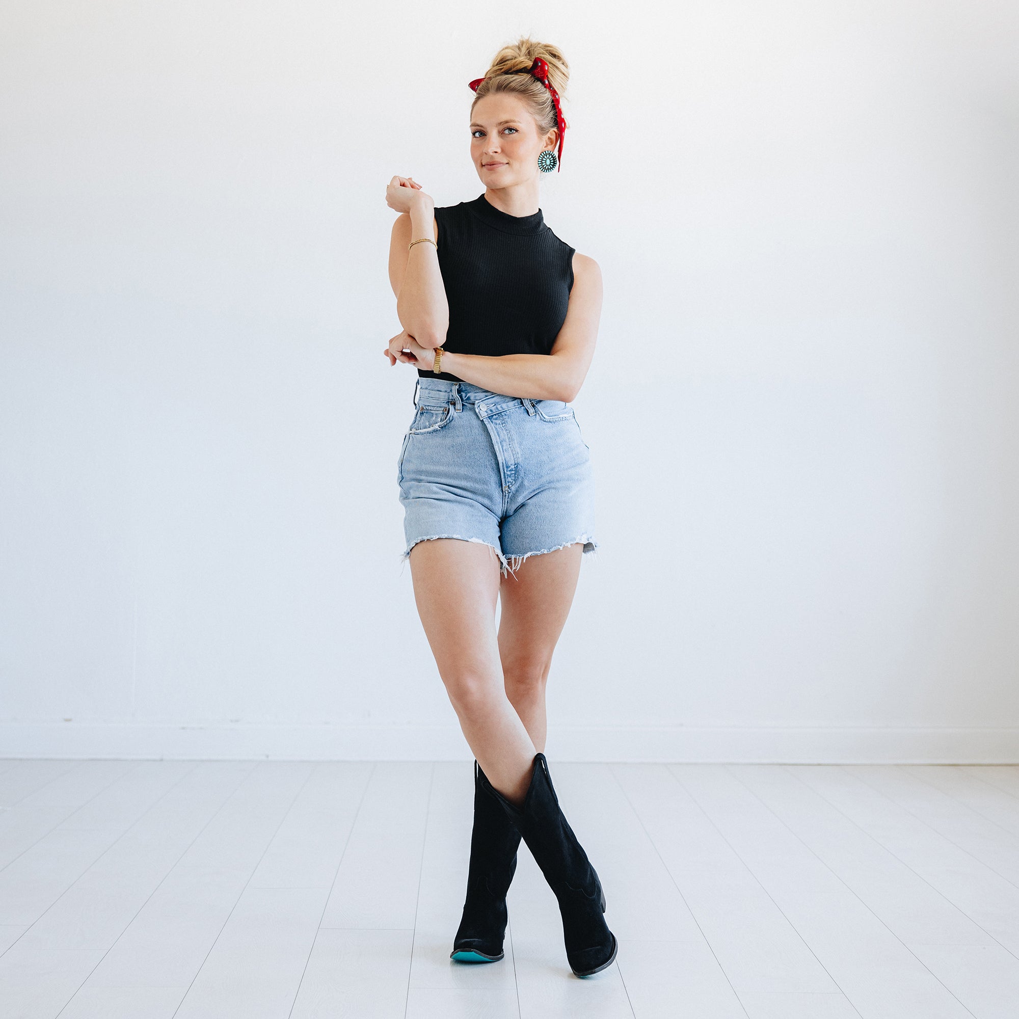 Lane Emma Jane Boot - Soft Black Suede