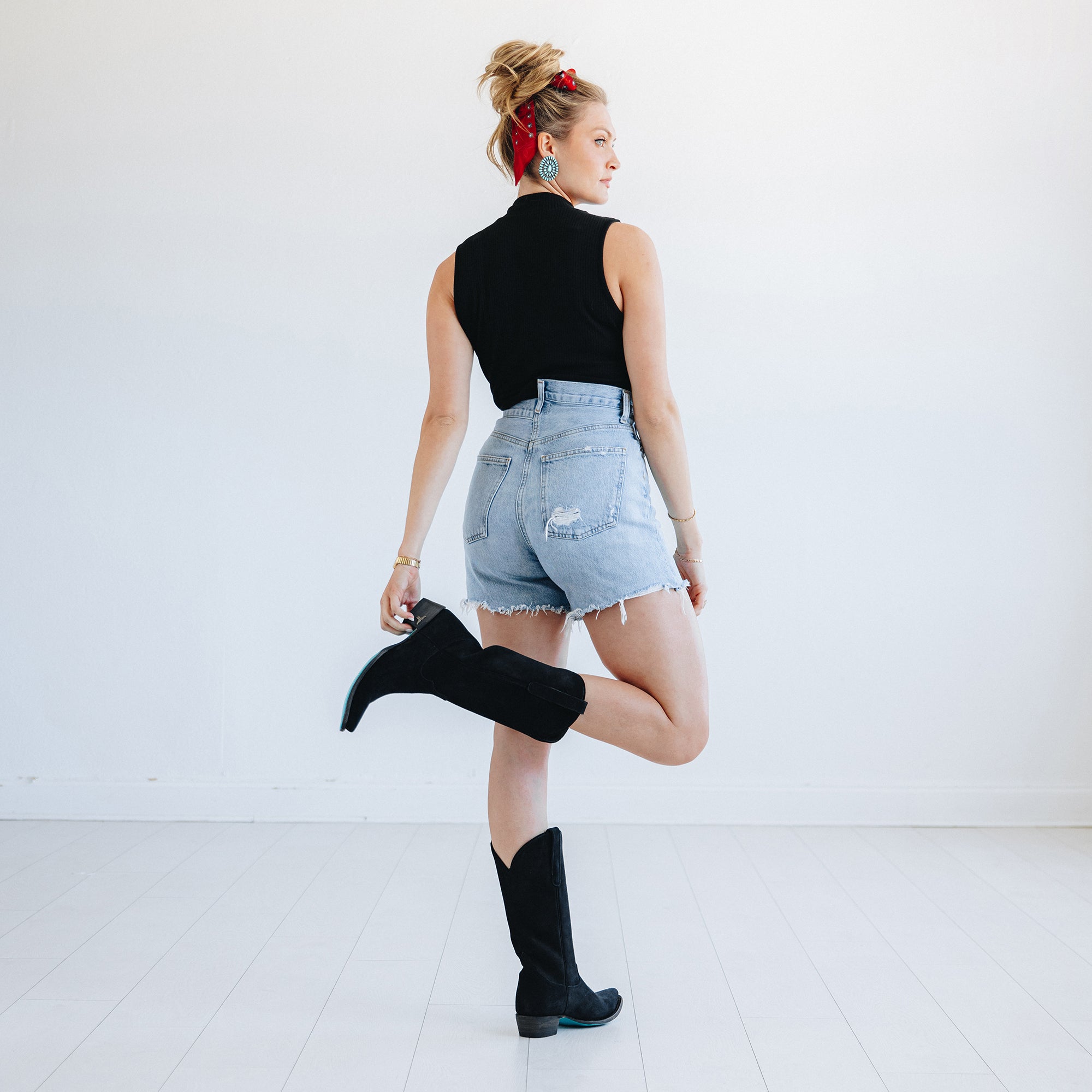 Lane Emma Jane Boot - Soft Black Suede