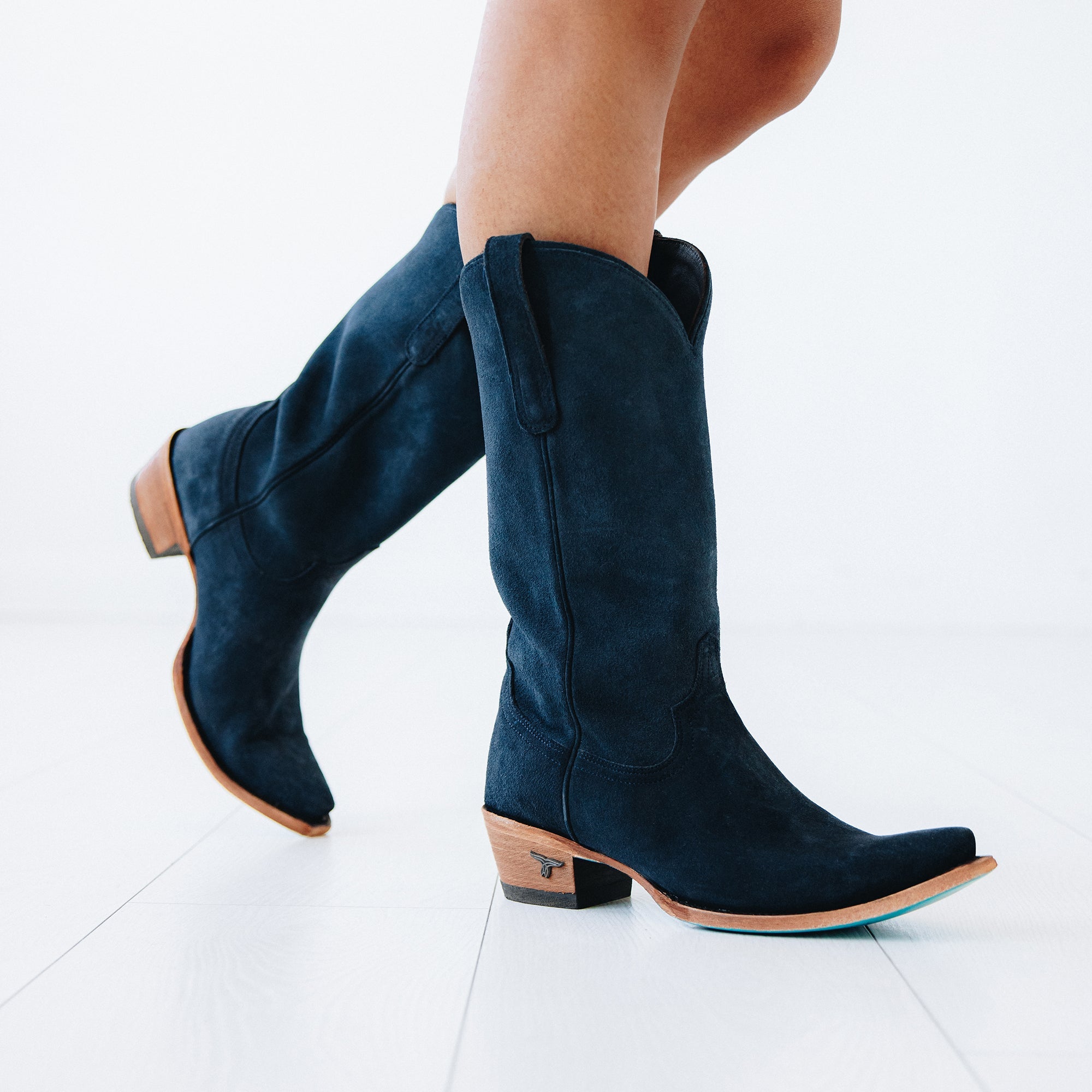 Lane Emma Jane Boot - Navy Suede