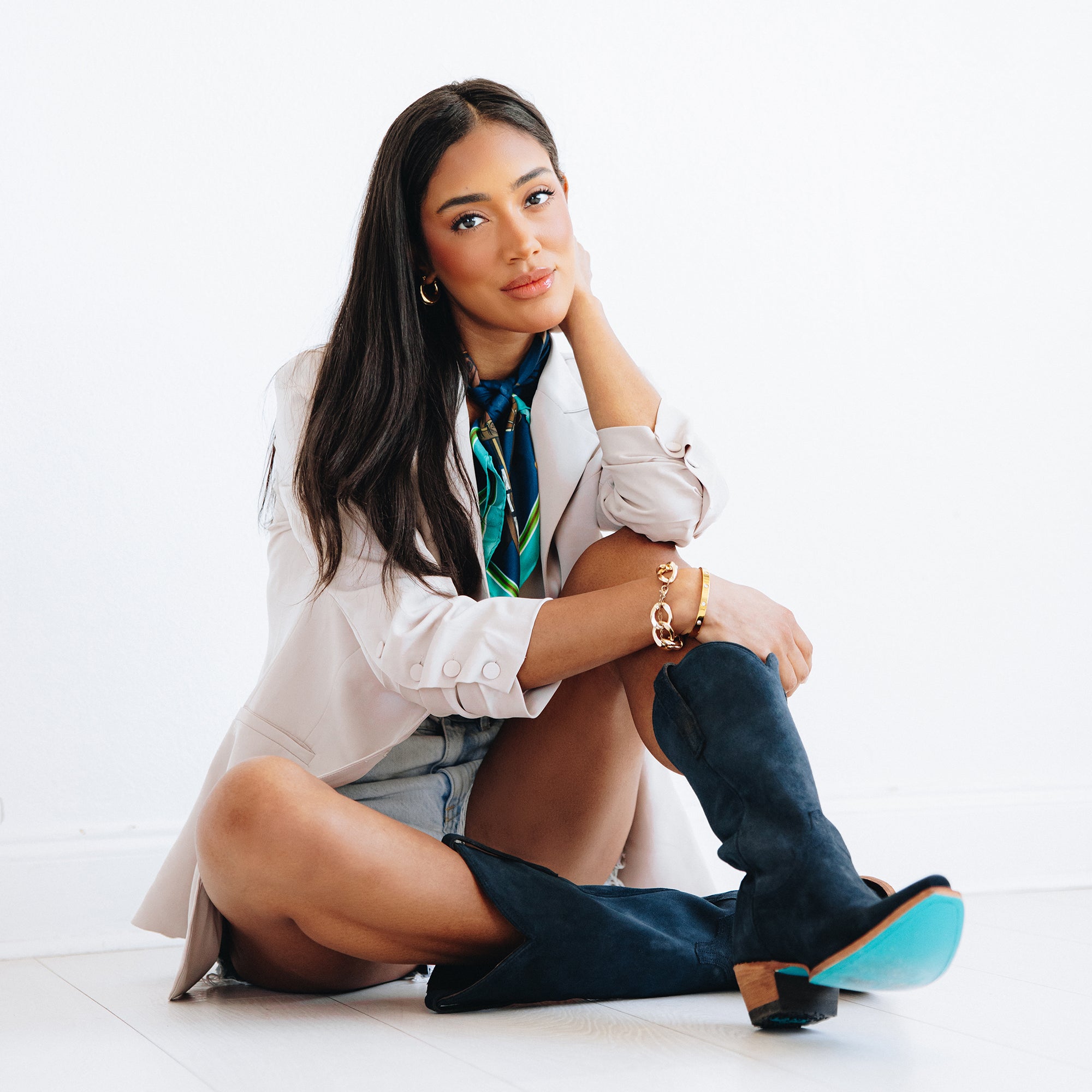 Lane Emma Jane Boot - Navy Suede