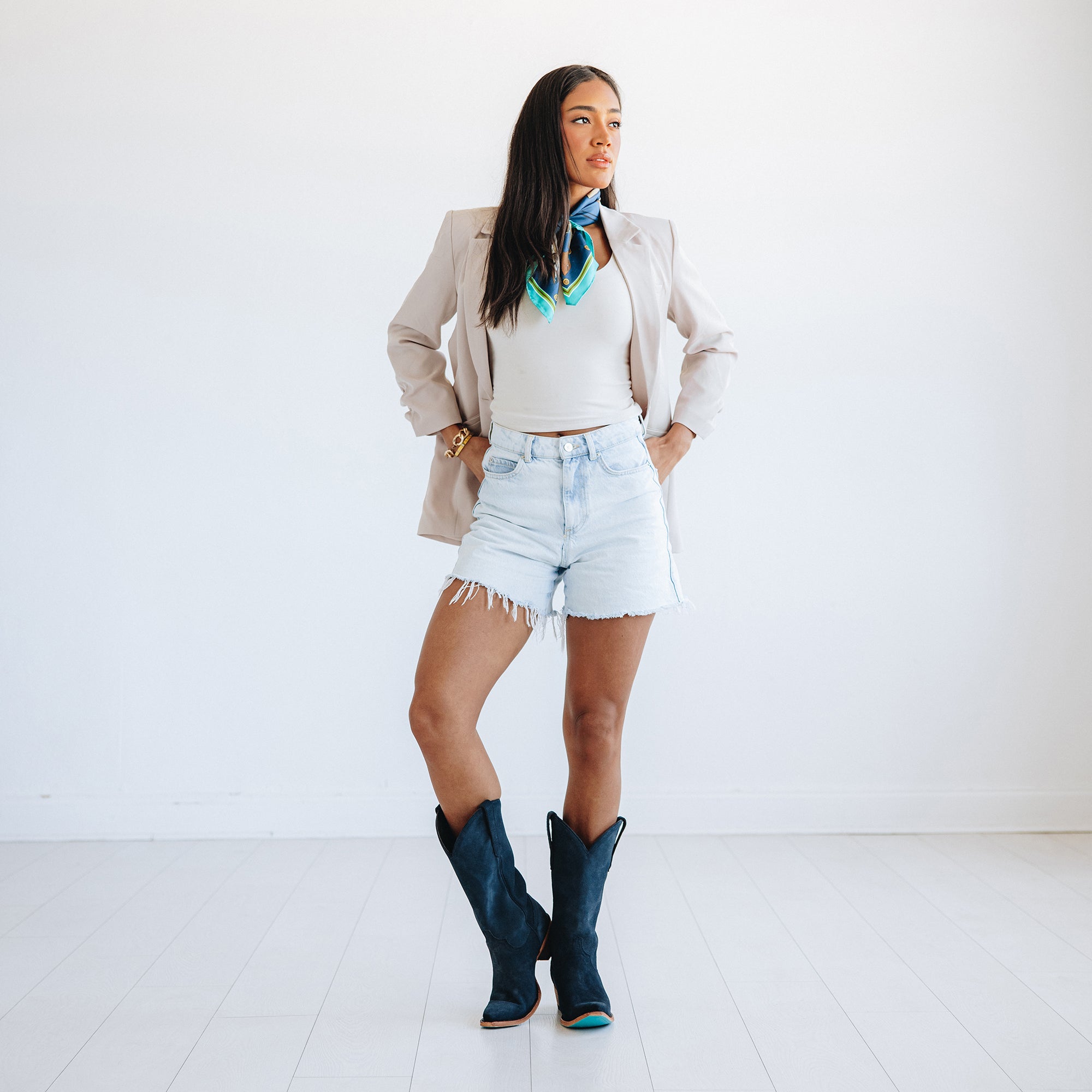 Lane Emma Jane Boot - Navy Suede