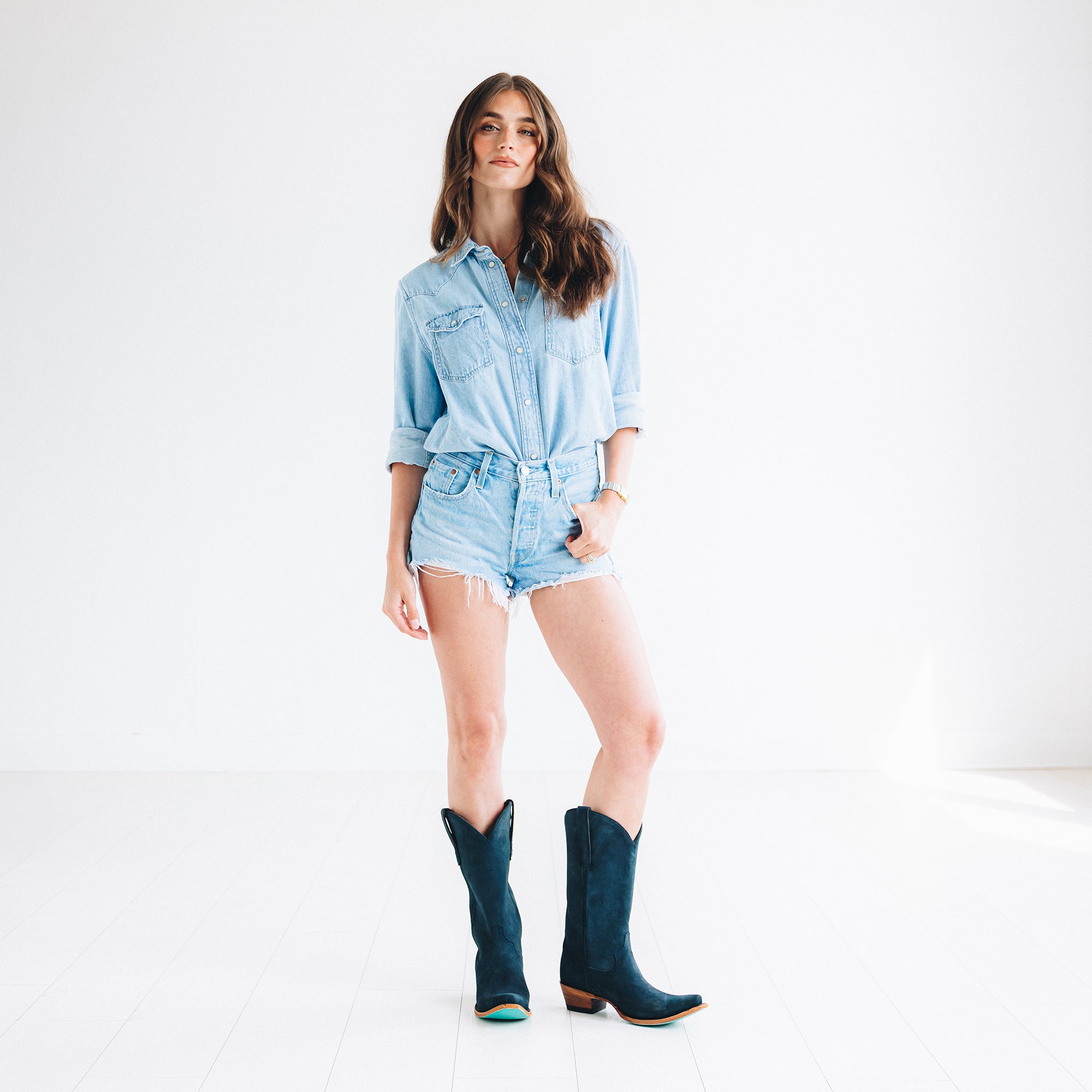 Lane Emma Jane Boot - Navy Suede
