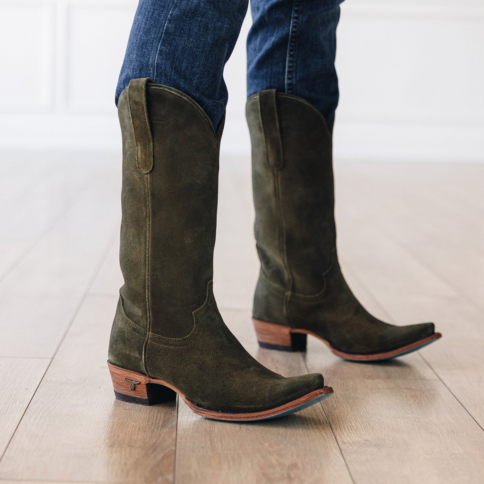 Lane Emma Jane Boot - Olive Suede