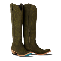 Lane Sandaga Knee High - Olive Suede