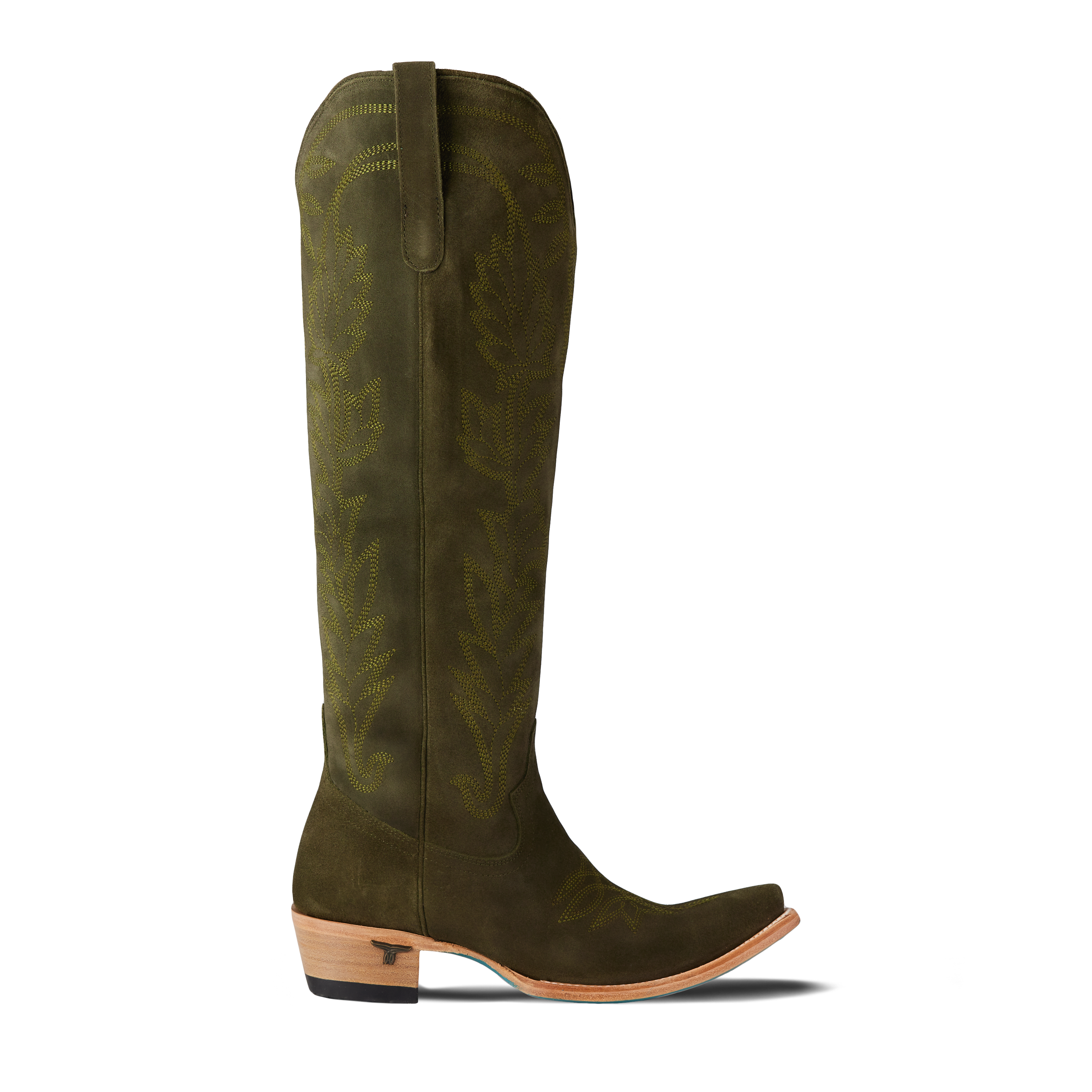 Lane Sandaga Knee High - Olive Suede