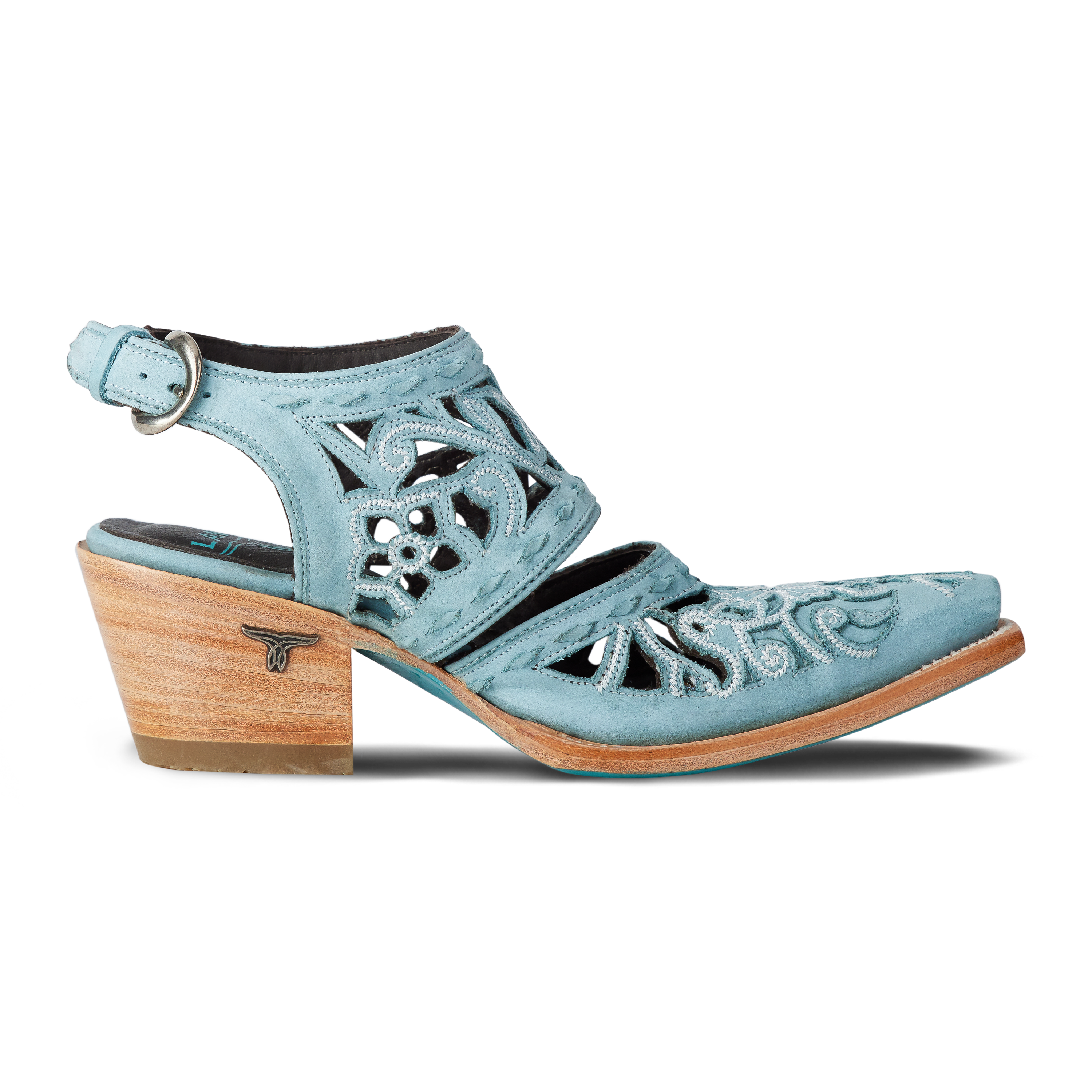 Lane Robin Cut Out Slingback Mule - Powder Blue