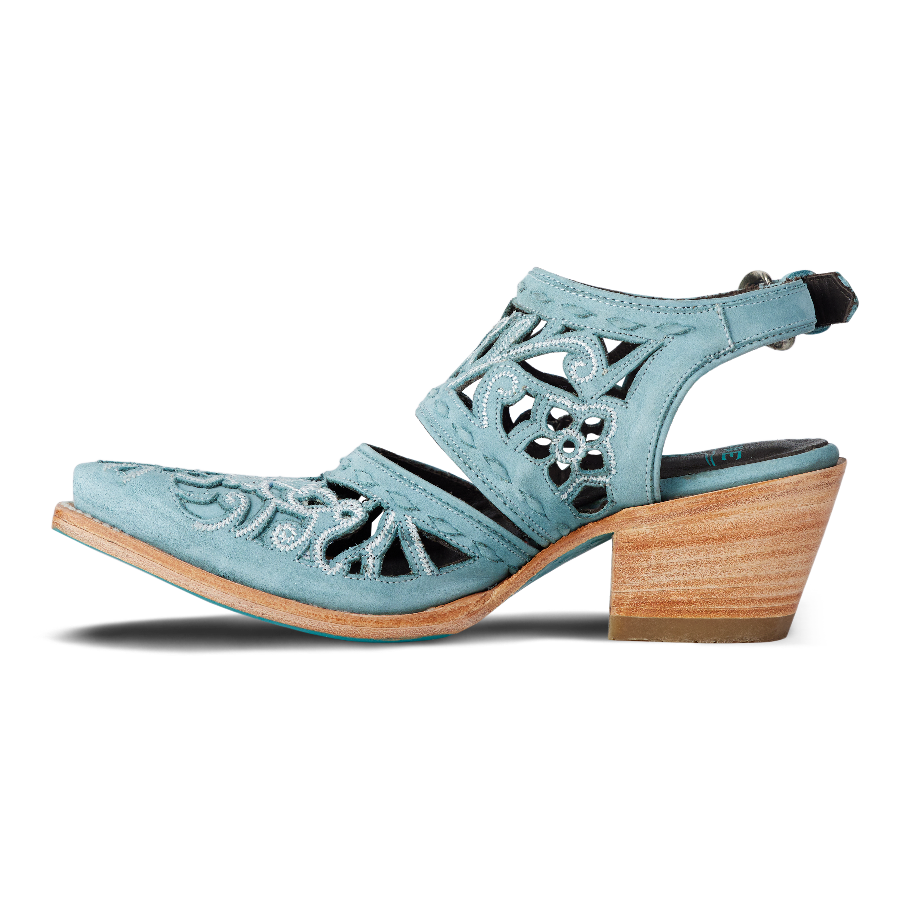 Lane Robin Cut Out Slingback Mule - Powder Blue