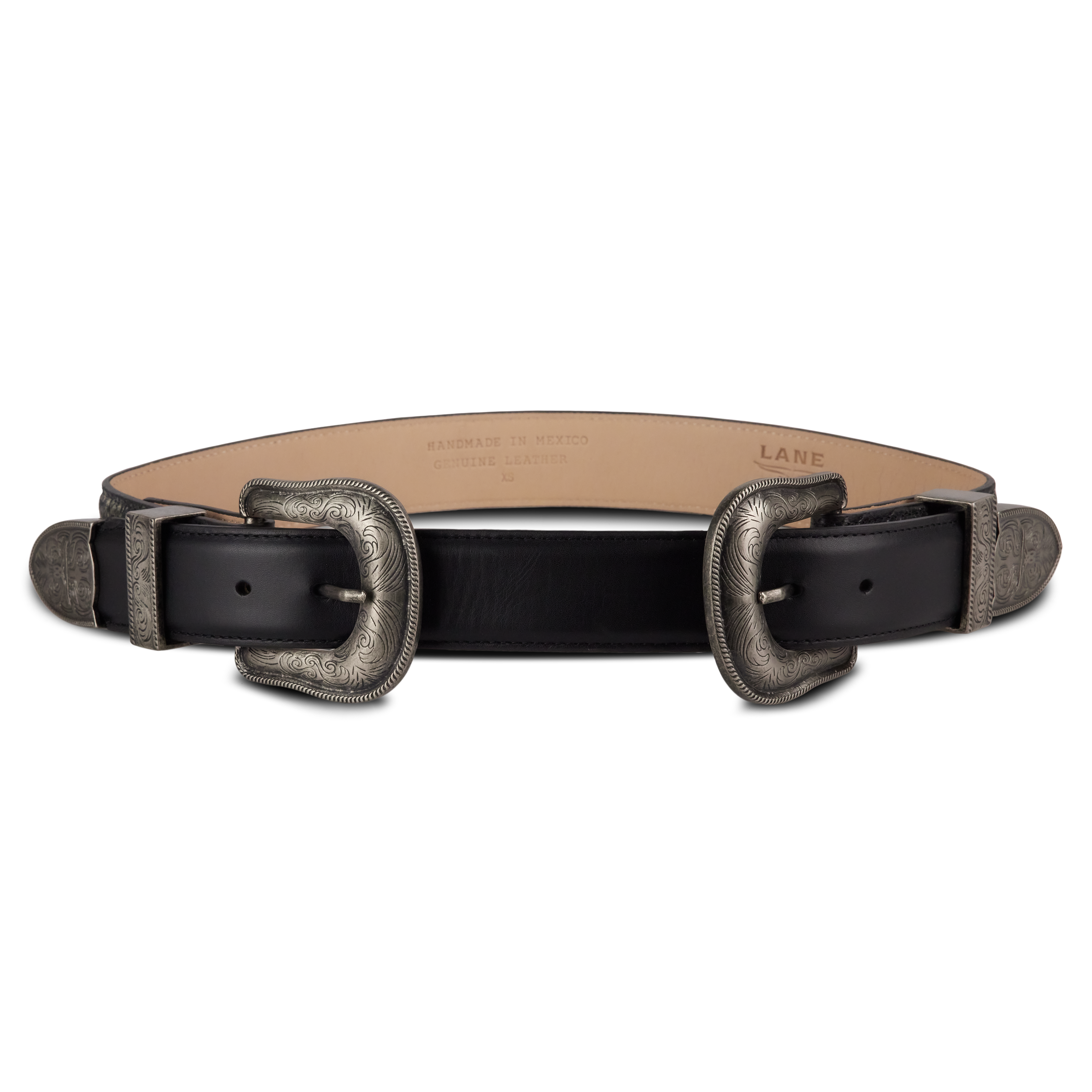 Lane 1.5 Woven Belt with Double Buckle - Rattle Black