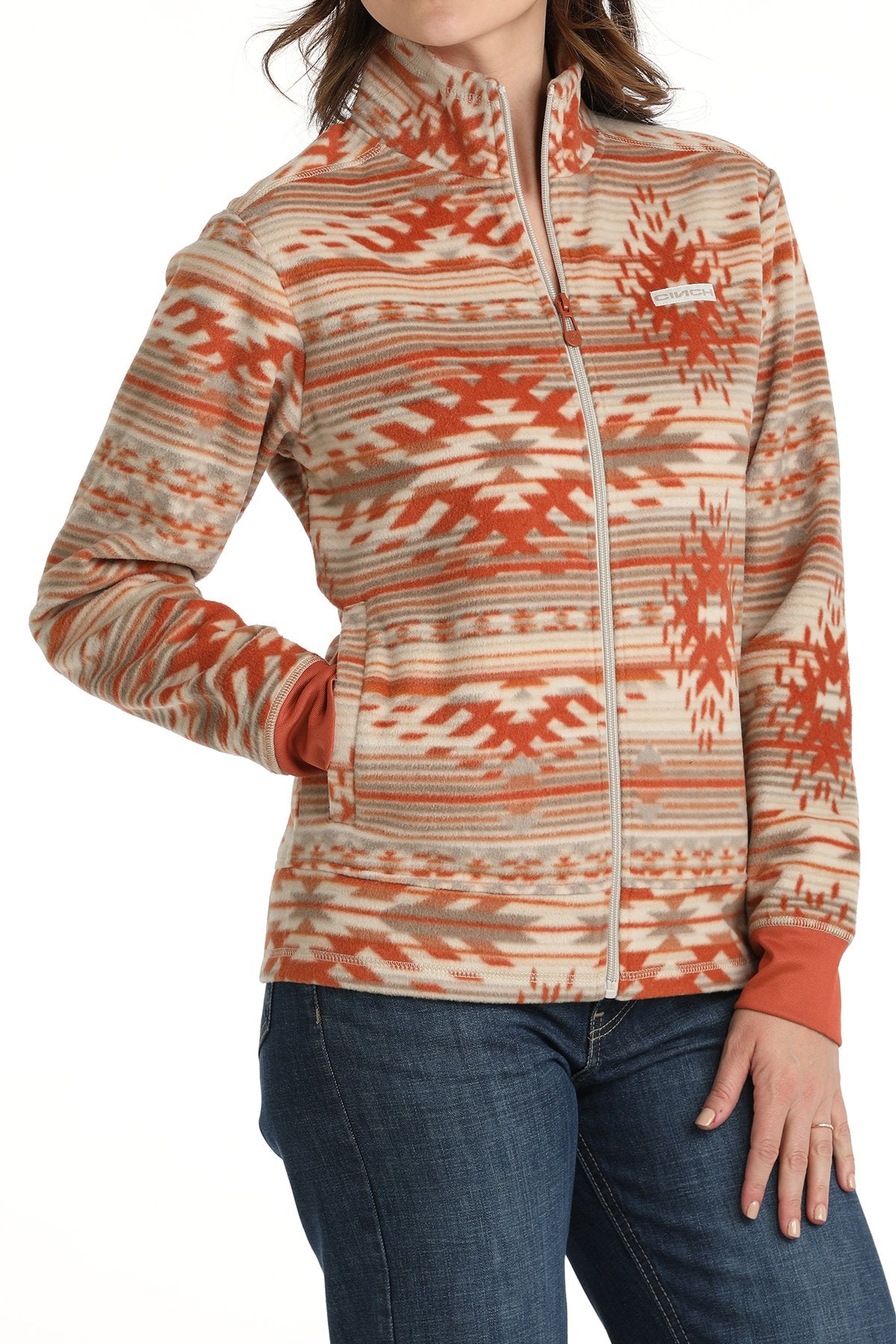 CINCH LADIES PRINT FLEECE JACKET - MULTI