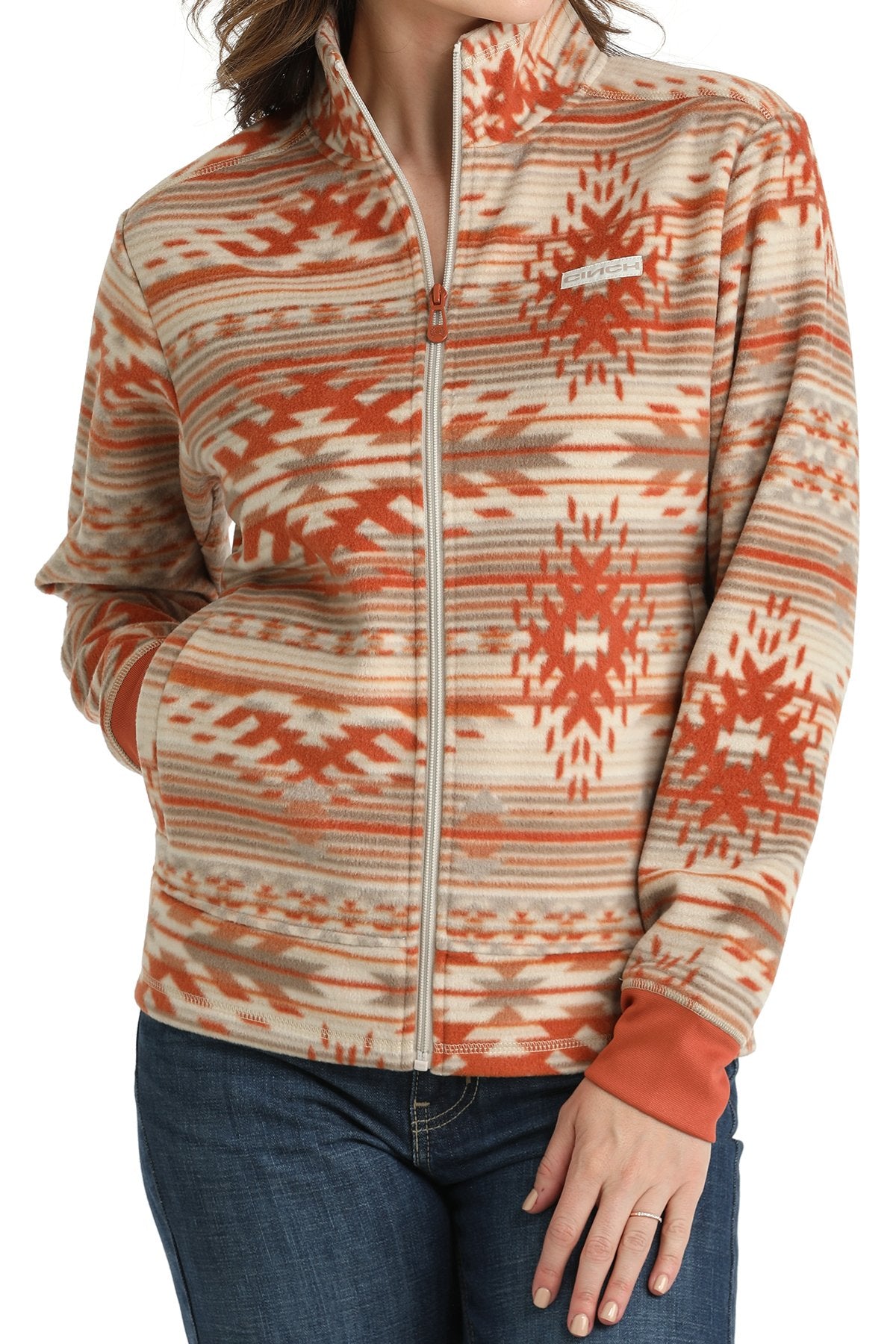 CINCH LADIES PRINT FLEECE JACKET - MULTI