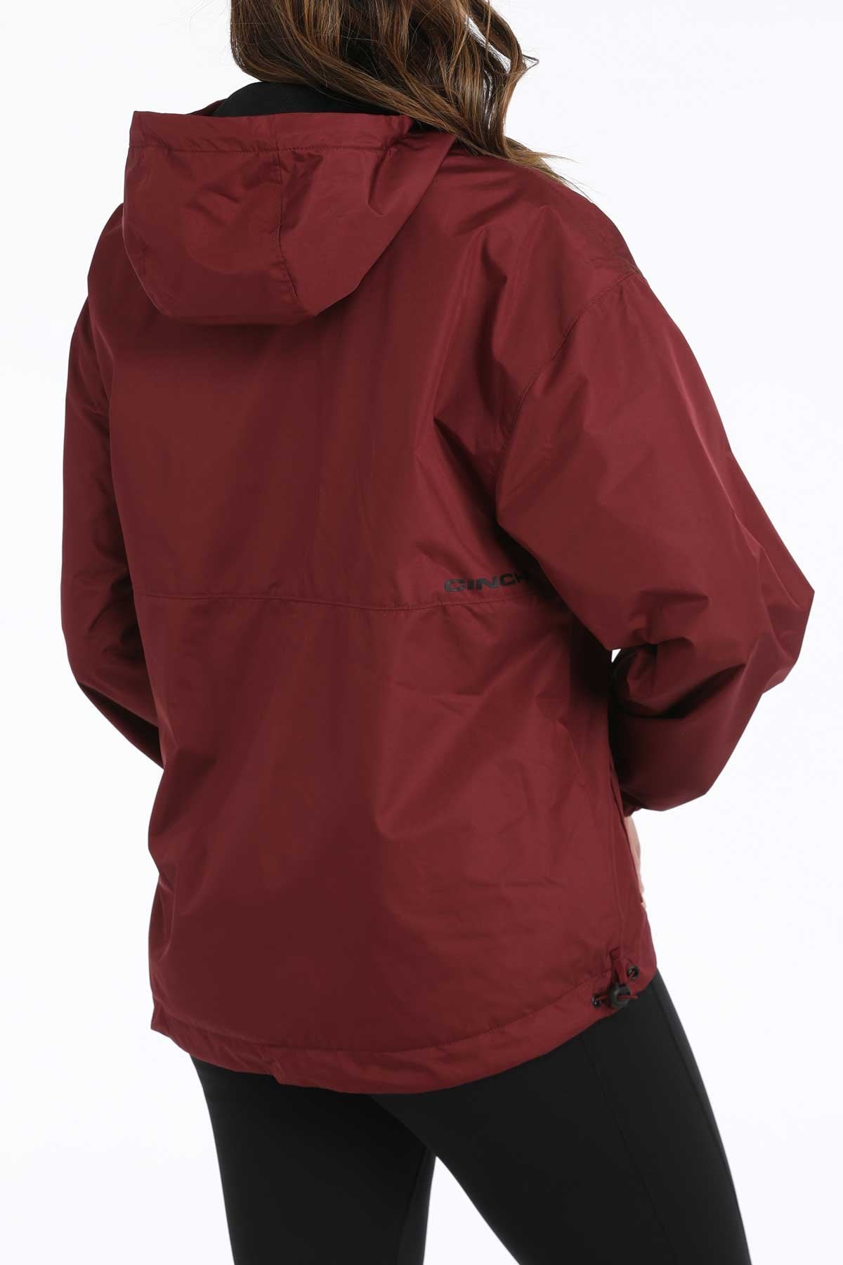 CINCH LADIES RAIN JACKET - BURGUNDY
