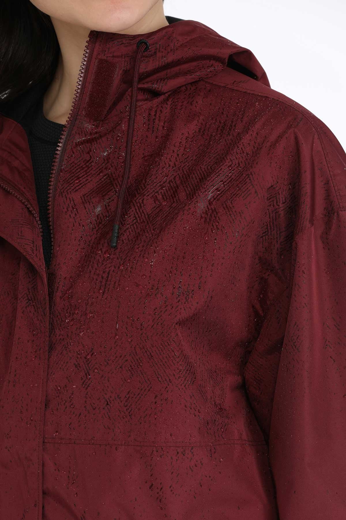 CINCH LADIES RAIN JACKET - BURGUNDY