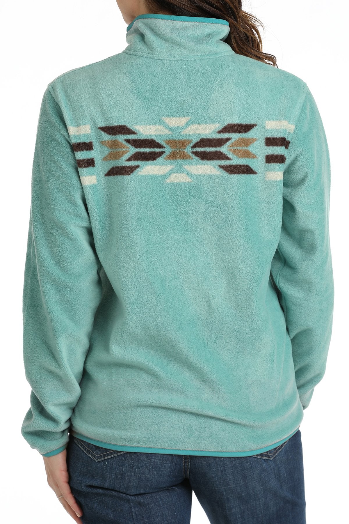 CINCH LADIES FLEECE PULLOVER - TURQUOISE