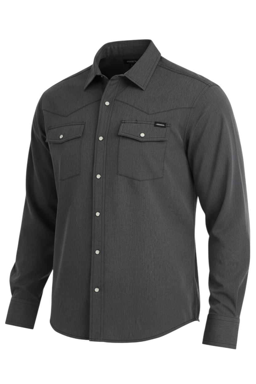 CINCH MENS CAMP SHIRT - BLACK
