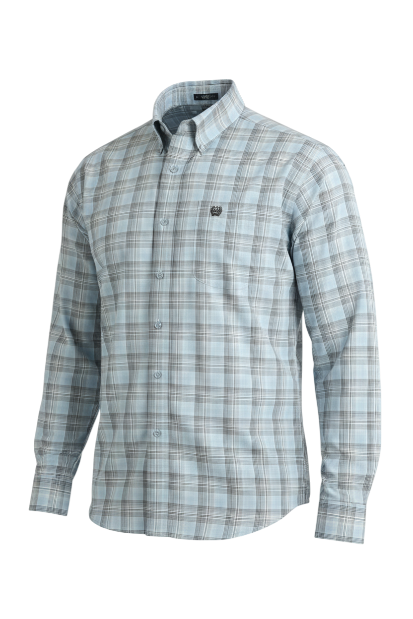 CINCH MEN'S PLAID SHIRT - BLUE**FINAL SALE**