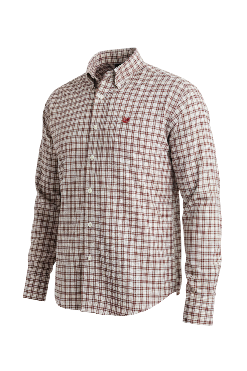CINCH MEN'S PLAID SHIRT - WHITE**FINAL SALE**