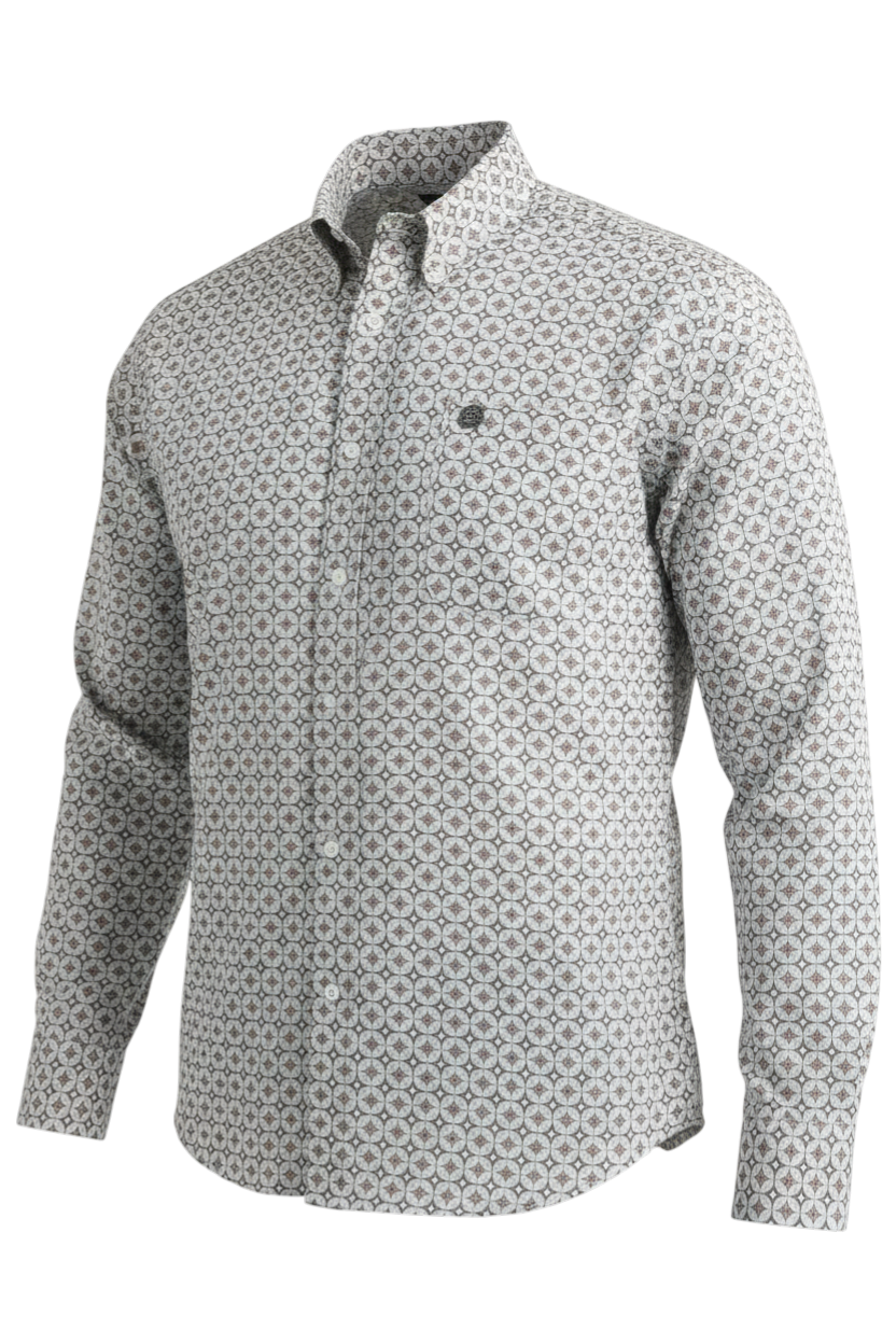 CINCH MEN'S PRINT SHIRT - WHITE