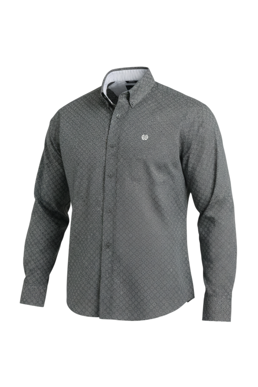 CINCH MEN'S PRINT SHIRT - GRAY**FINAL SALE**