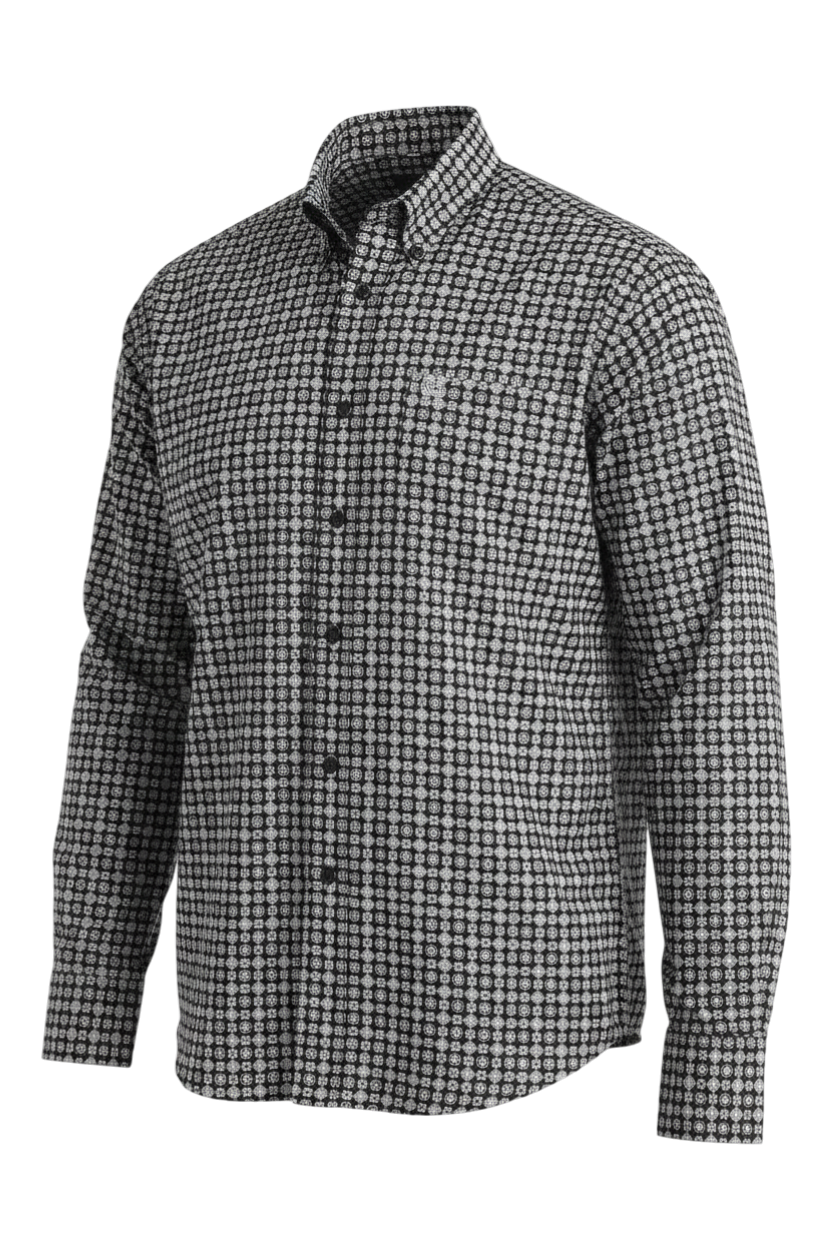 CINCH MEN'S PRINT SHIRT - BROWN**FINAL SALE**