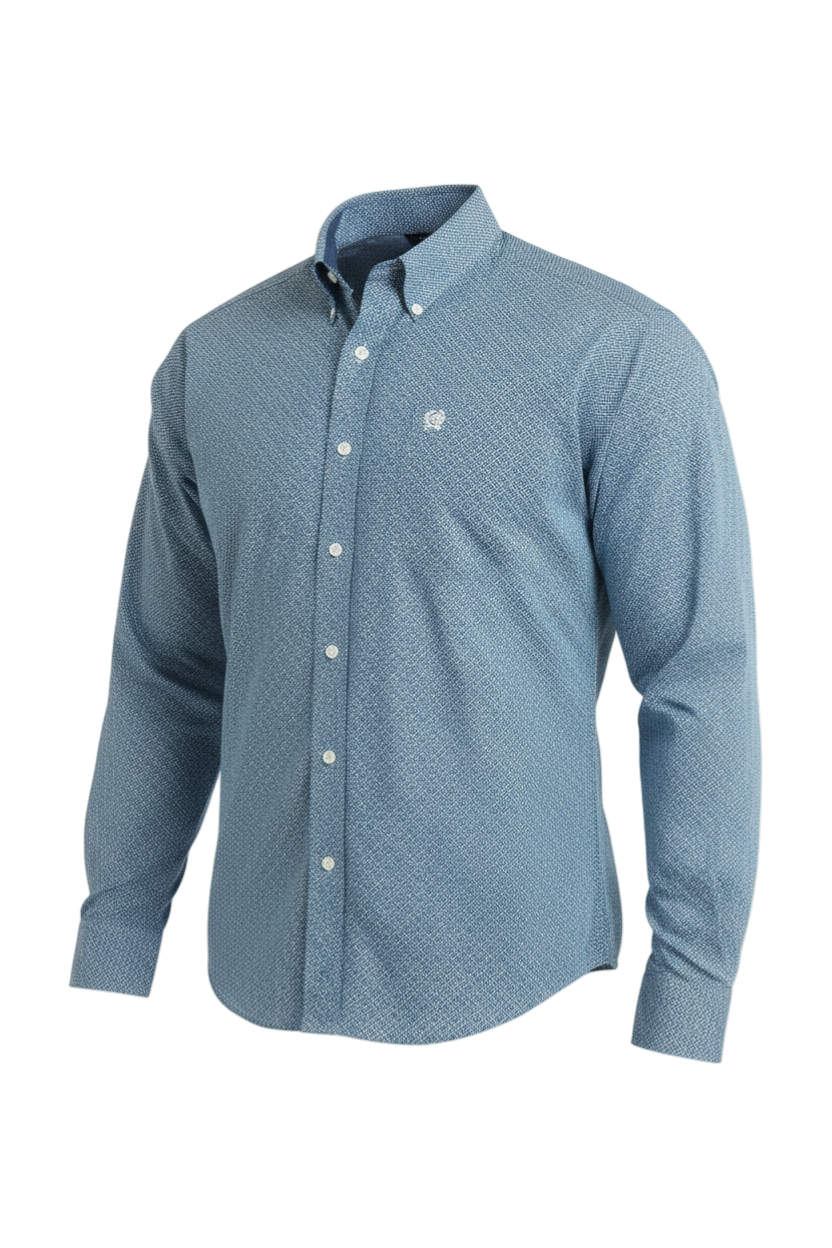 CINCH MEN'S PRINT SHIRT - BLUE**FINAL SALE**