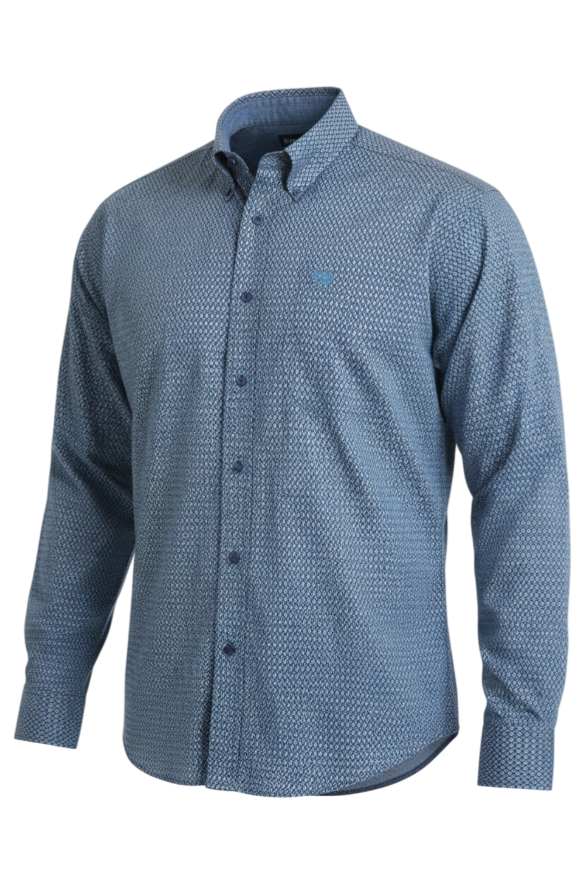 CINCH MEN'S PRINT SHIRT - BLUE**FINAL SALE**