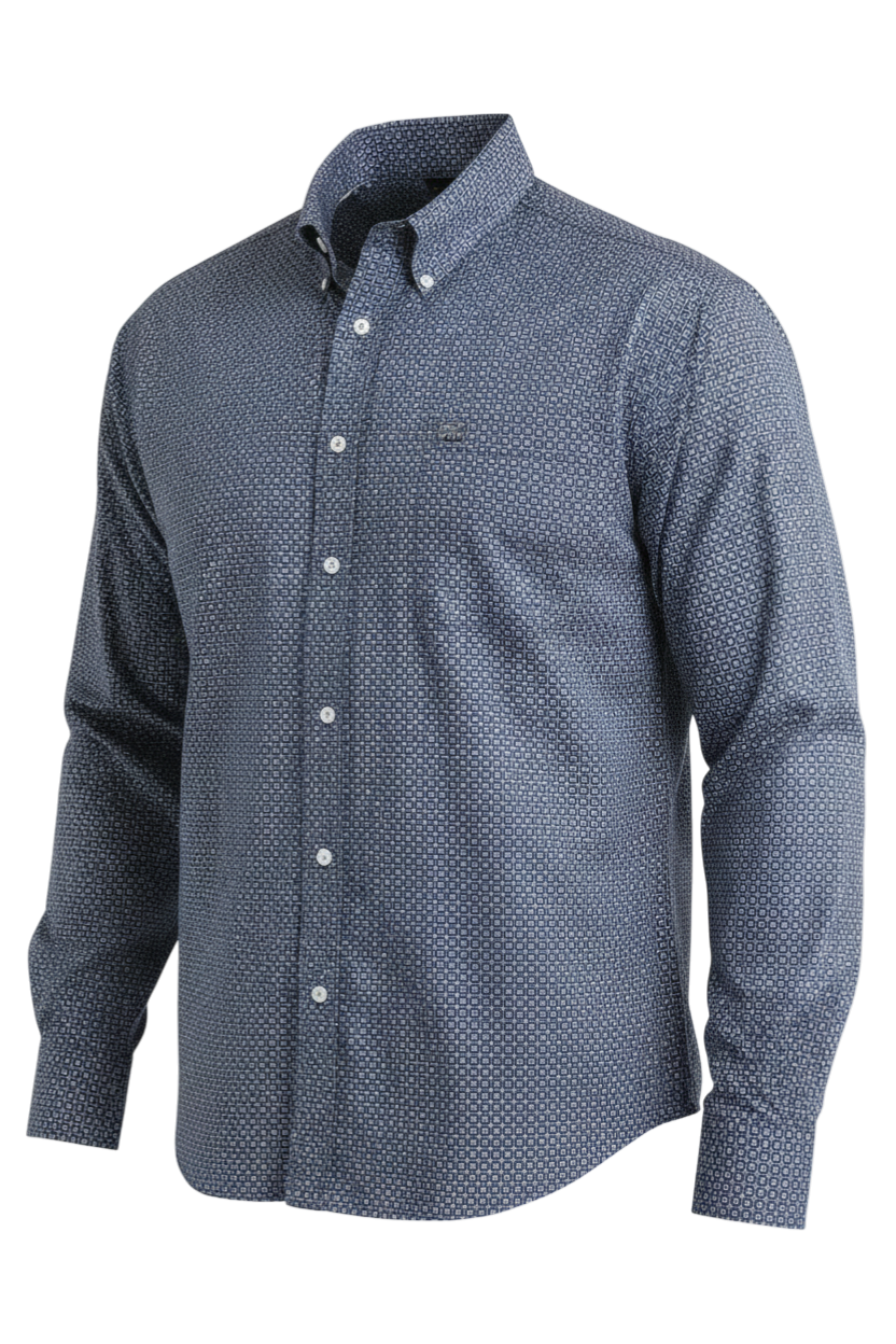 CINCH MEN'S PRINT SHIRT - BLUE**FINAL SALE**