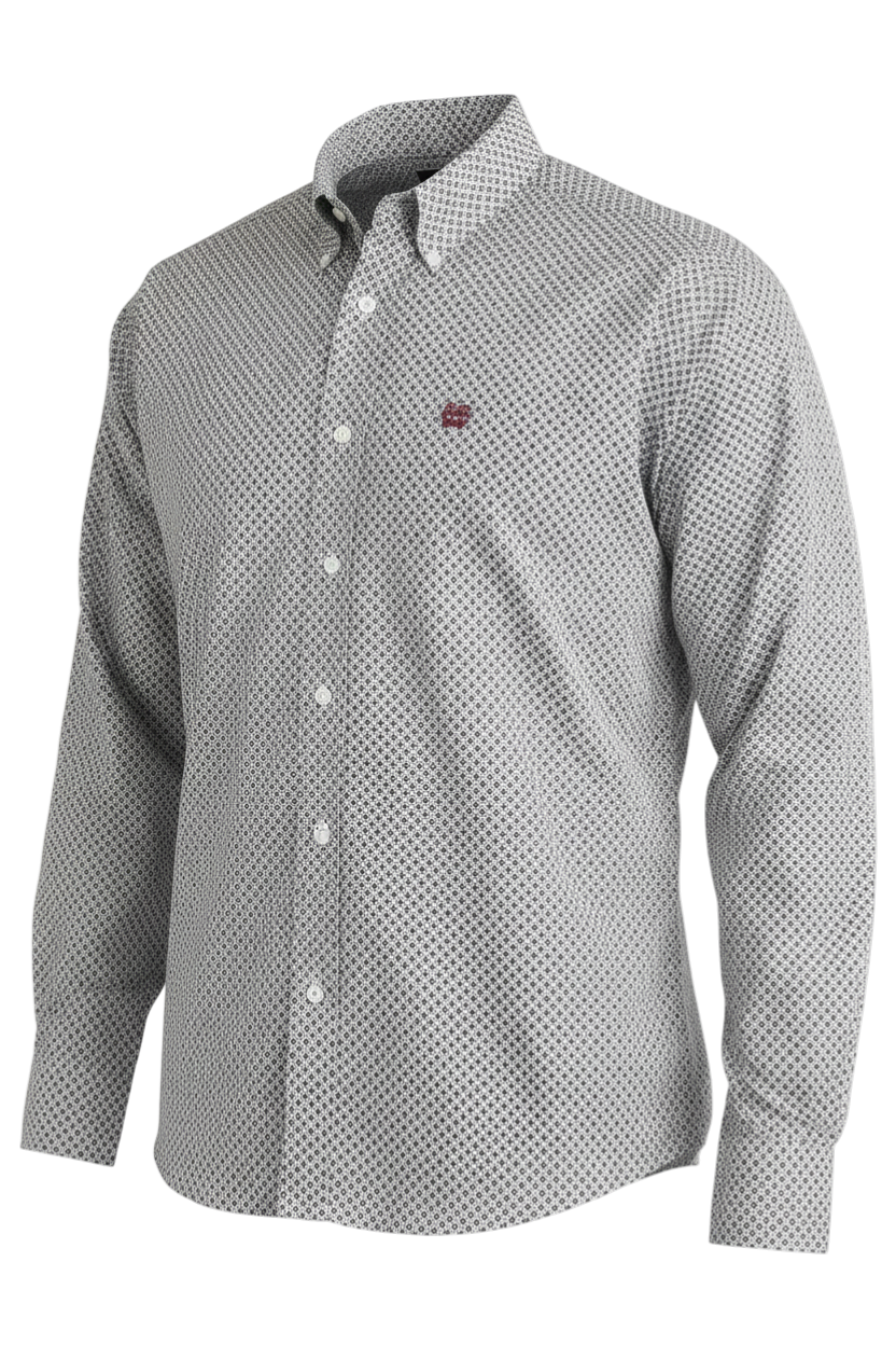 CINCH MENS PRINT SHIRT - WHITE