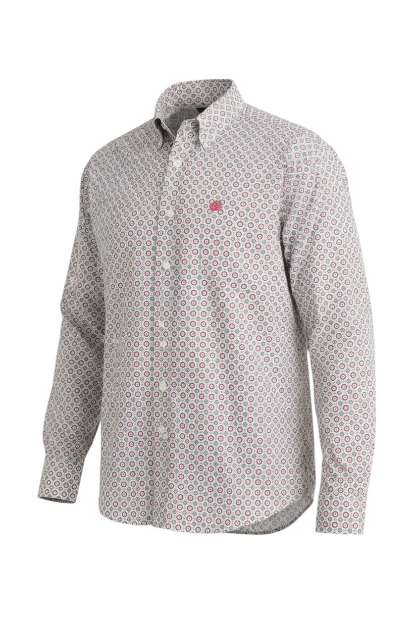 CINCH MENS PRINT SHIRT - WHITE