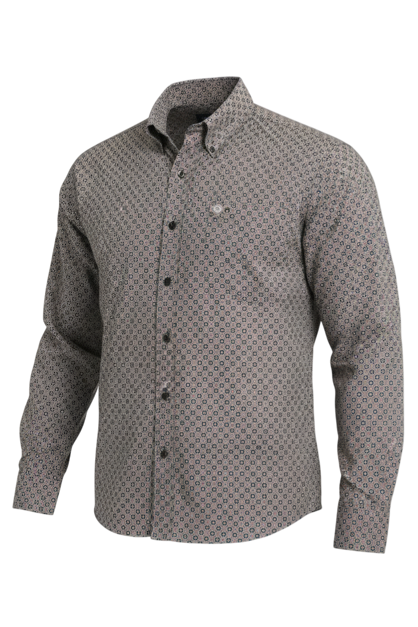 CINCH MEN'S PRINT SHIRT - GRAY**FINAL SALE**