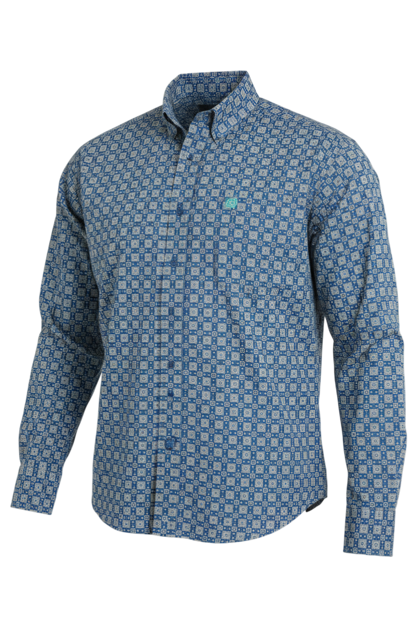 CINCH MEN'S PRINT SHIRT - BLUE