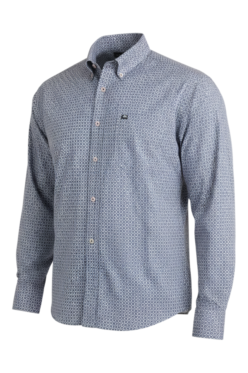 CINCH MENS LONG SLEEVE PRINT ARENAFLEX SHIRT - PURPLE