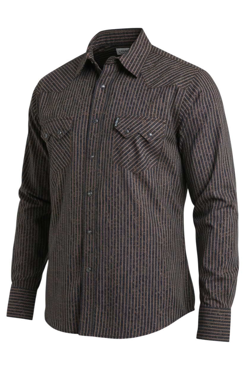 CINCH MEN'S PRINT WESTERN SHIRT - BLUE