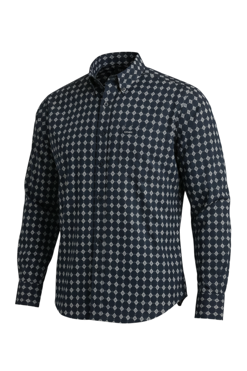 CINCH MEN'S PRINT MODERN SHIRT - BLUE**FINAL SALE**