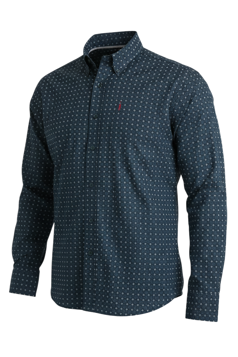 CINCH MENS MODERN FIT PRINT - BLUE
