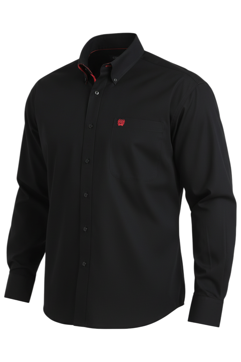 CINCH MENS SOLID SHIRT - BLACK