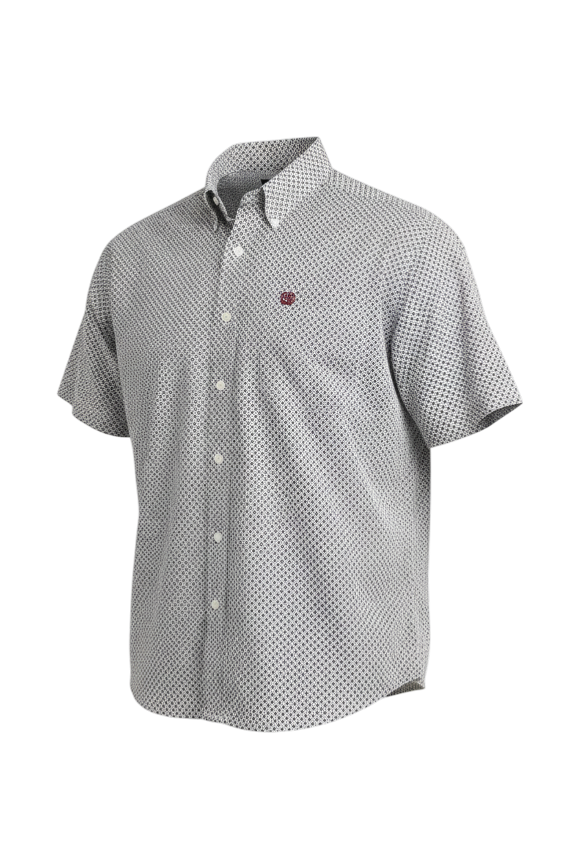 CINCH MENS PRINT SHIRT - WHITE